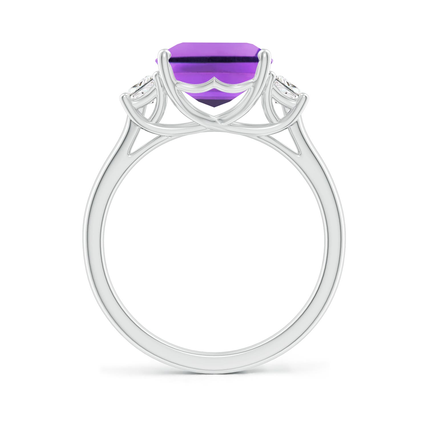 AA - Amethyst / 4.32 CT / 14 KT White Gold