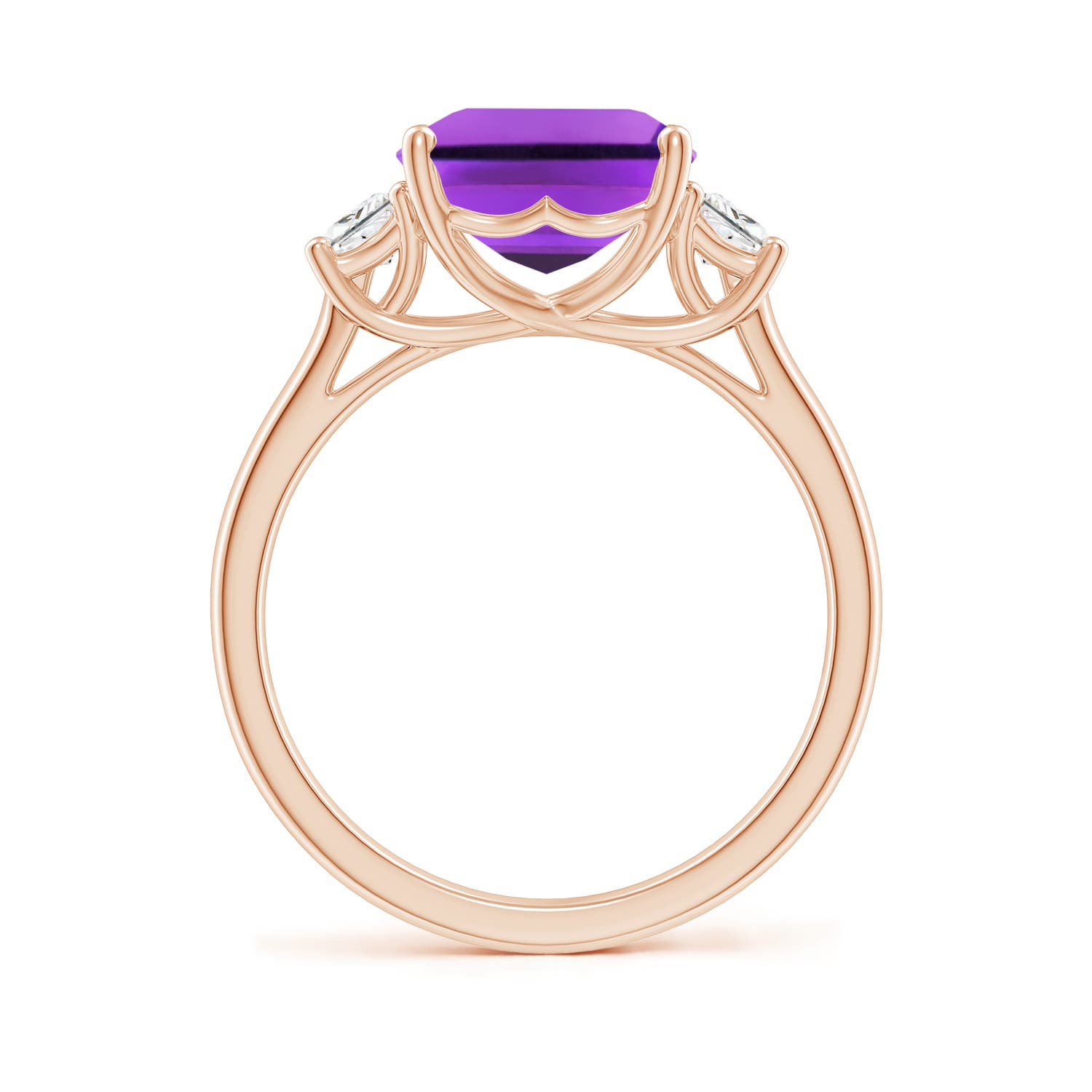 AAA- Amethyst / 4.32 CT / 14 KT Rose Gold