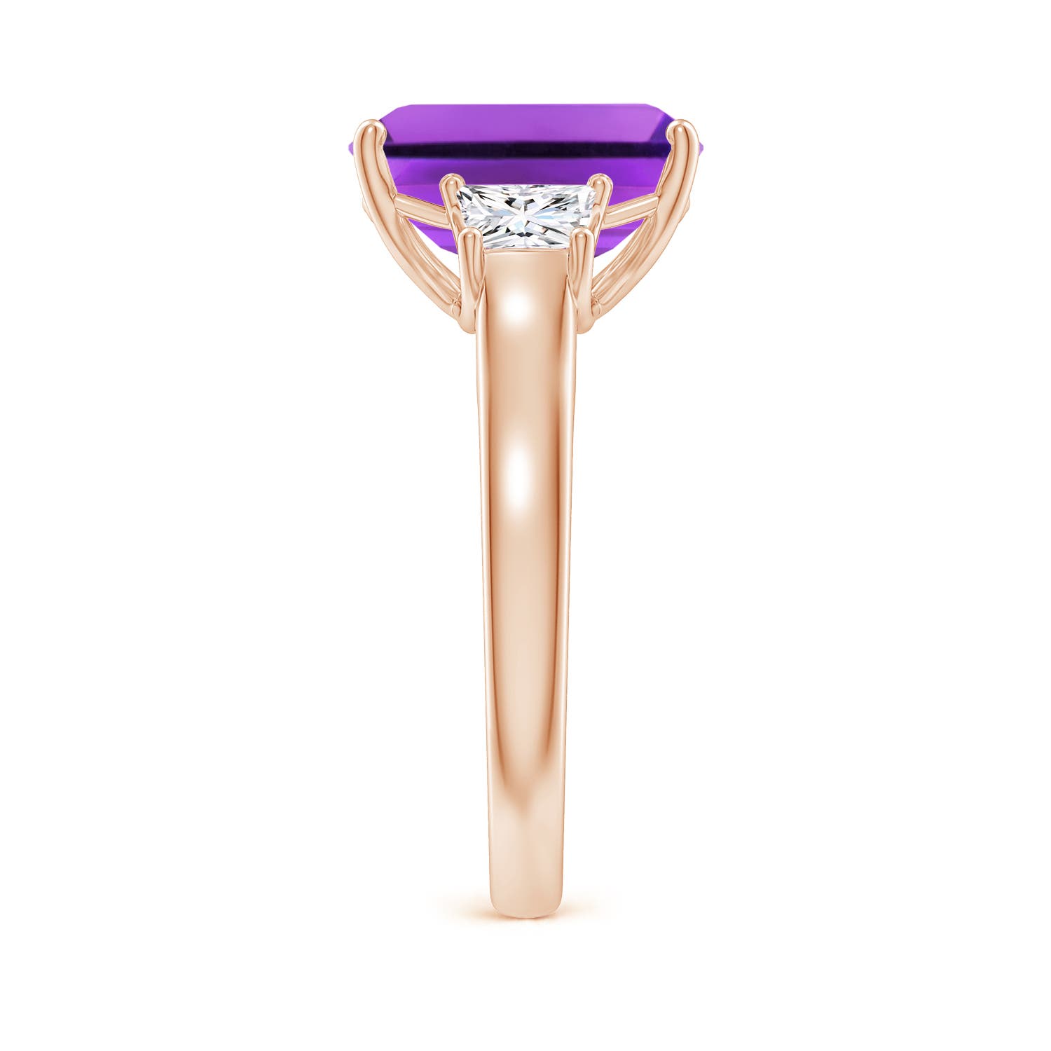 AAA- Amethyst / 4.32 CT / 14 KT Rose Gold