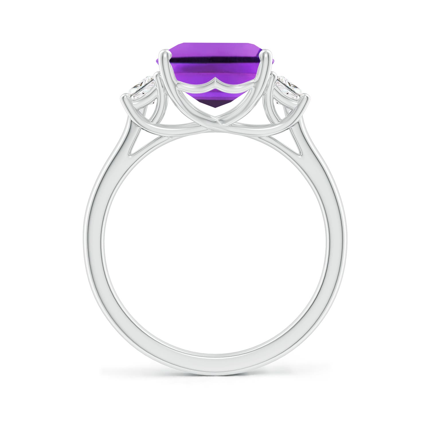 AAA- Amethyst / 4.32 CT / 14 KT White Gold