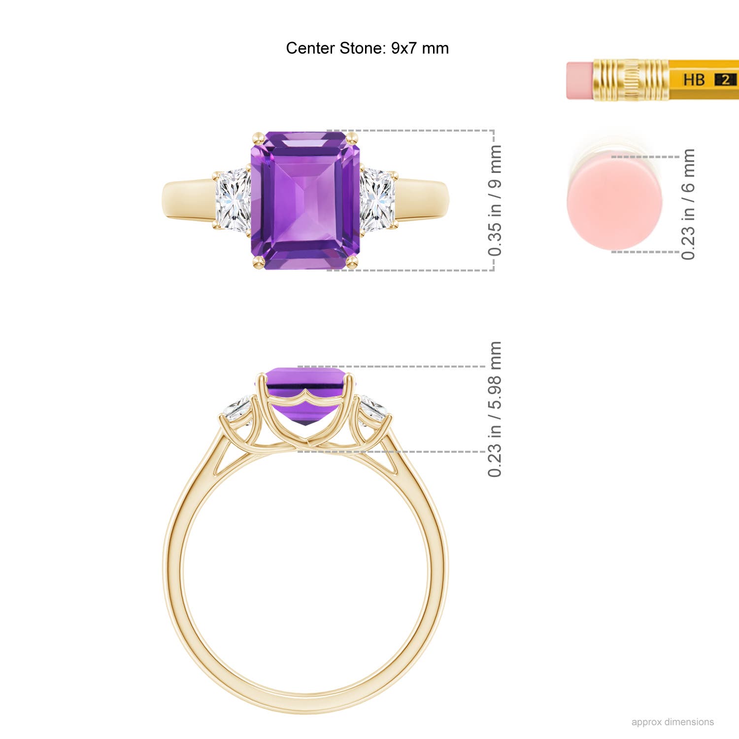 AA- Amethyst / 2.52 CT / 14 KT Yellow Gold