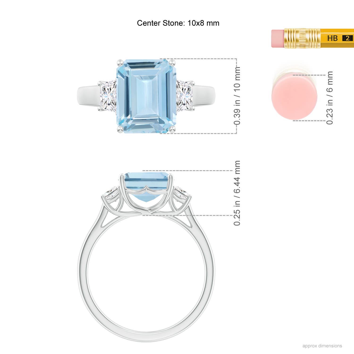 AA - Aquamarine / 3.32 CT / 14 KT White Gold