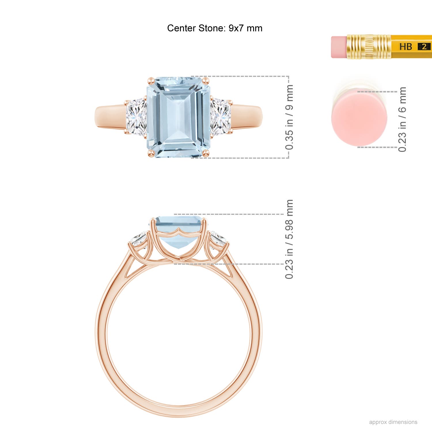 A - Aquamarine / 2.32 CT / 14 KT Rose Gold