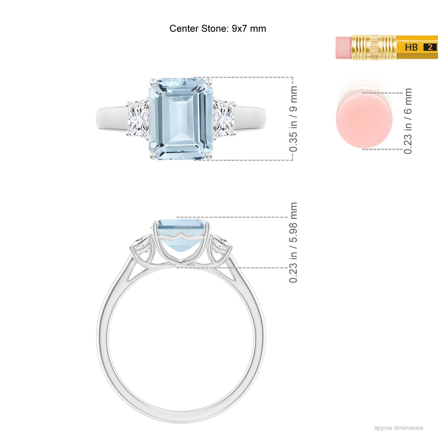 A - Aquamarine / 2.32 CT / 14 KT White Gold