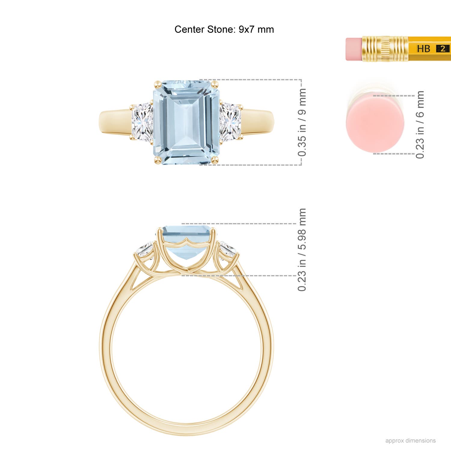 A - Aquamarine / 2.32 CT / 14 KT Yellow Gold