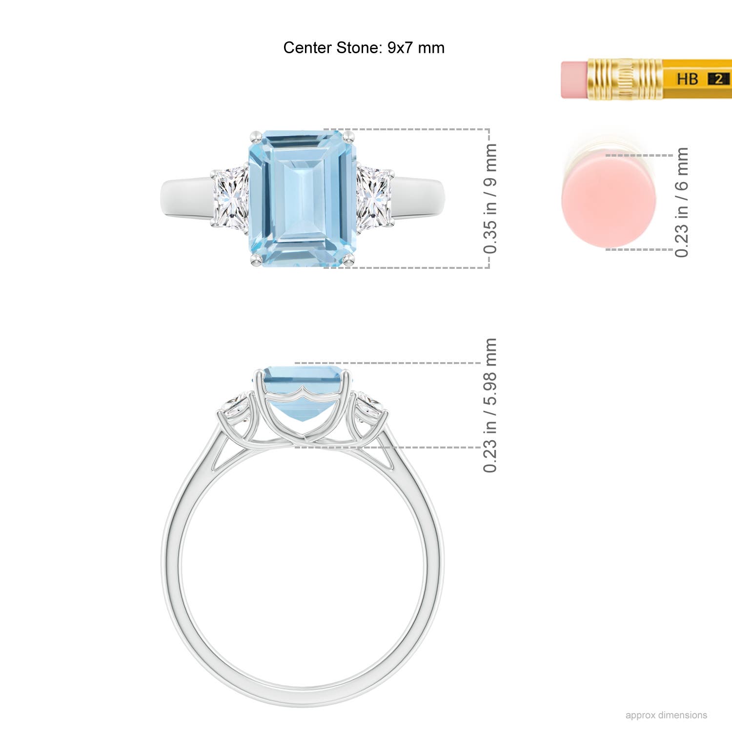 AA - Aquamarine / 2.32 CT / 14 KT White Gold