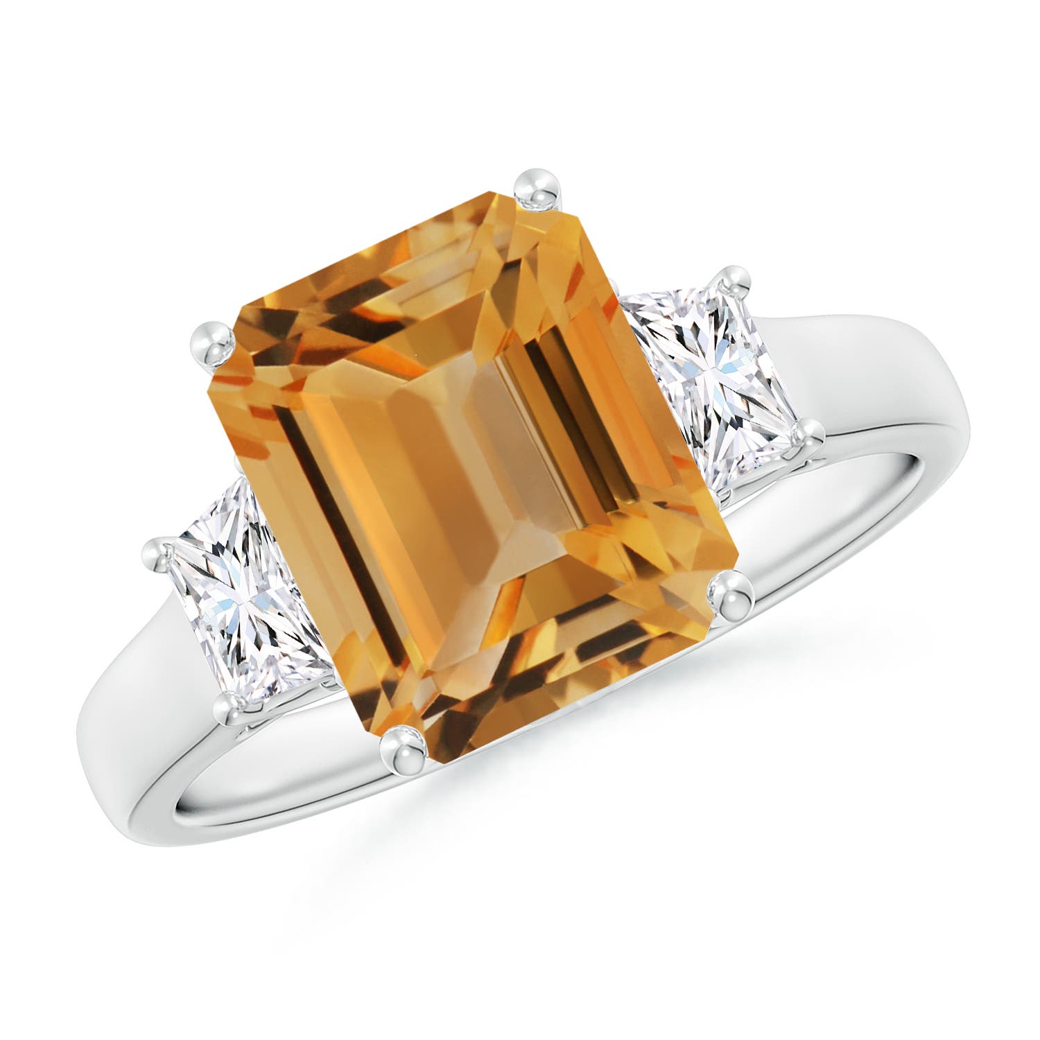 A - Citrine / 3.42 CT / 14 KT White Gold