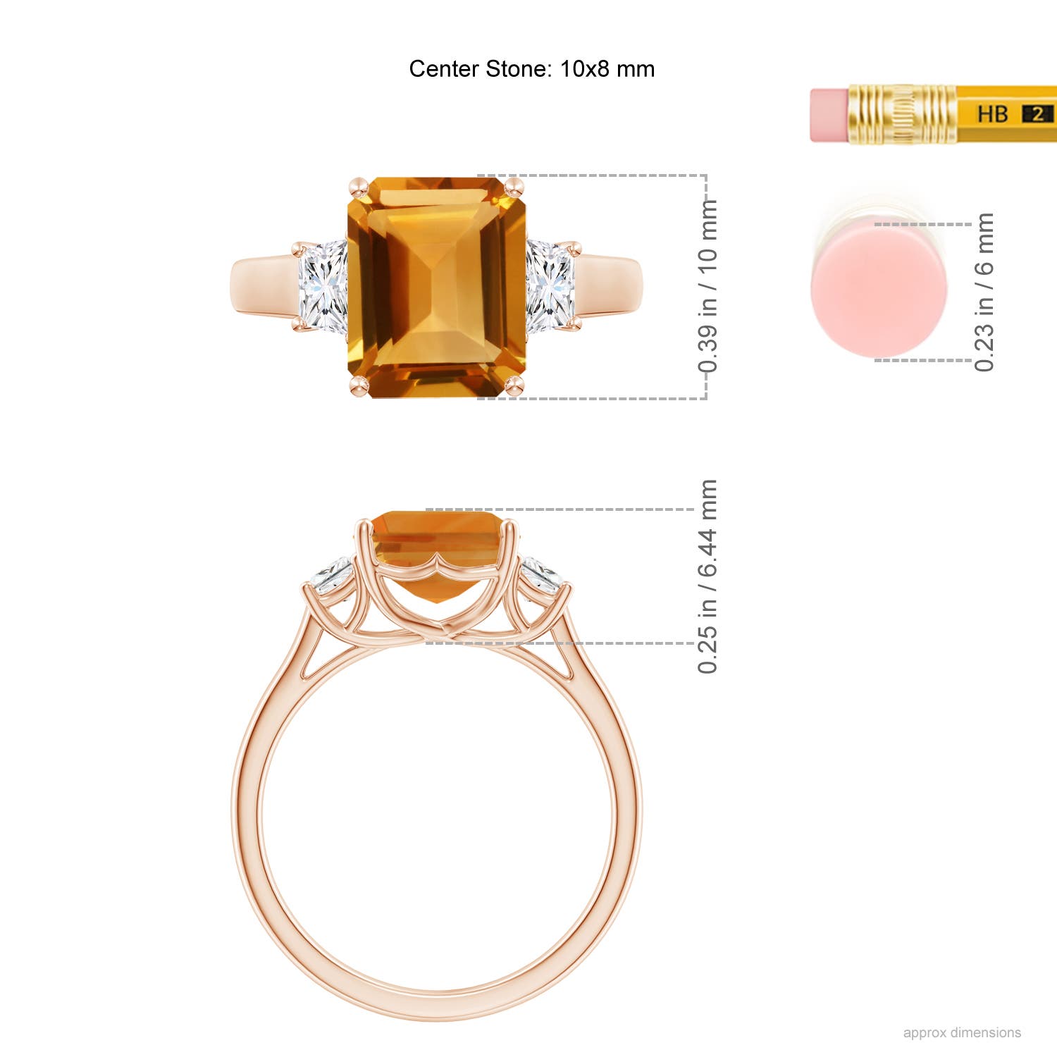 AA - Citrine / 3.42 CT / 14 KT Rose Gold