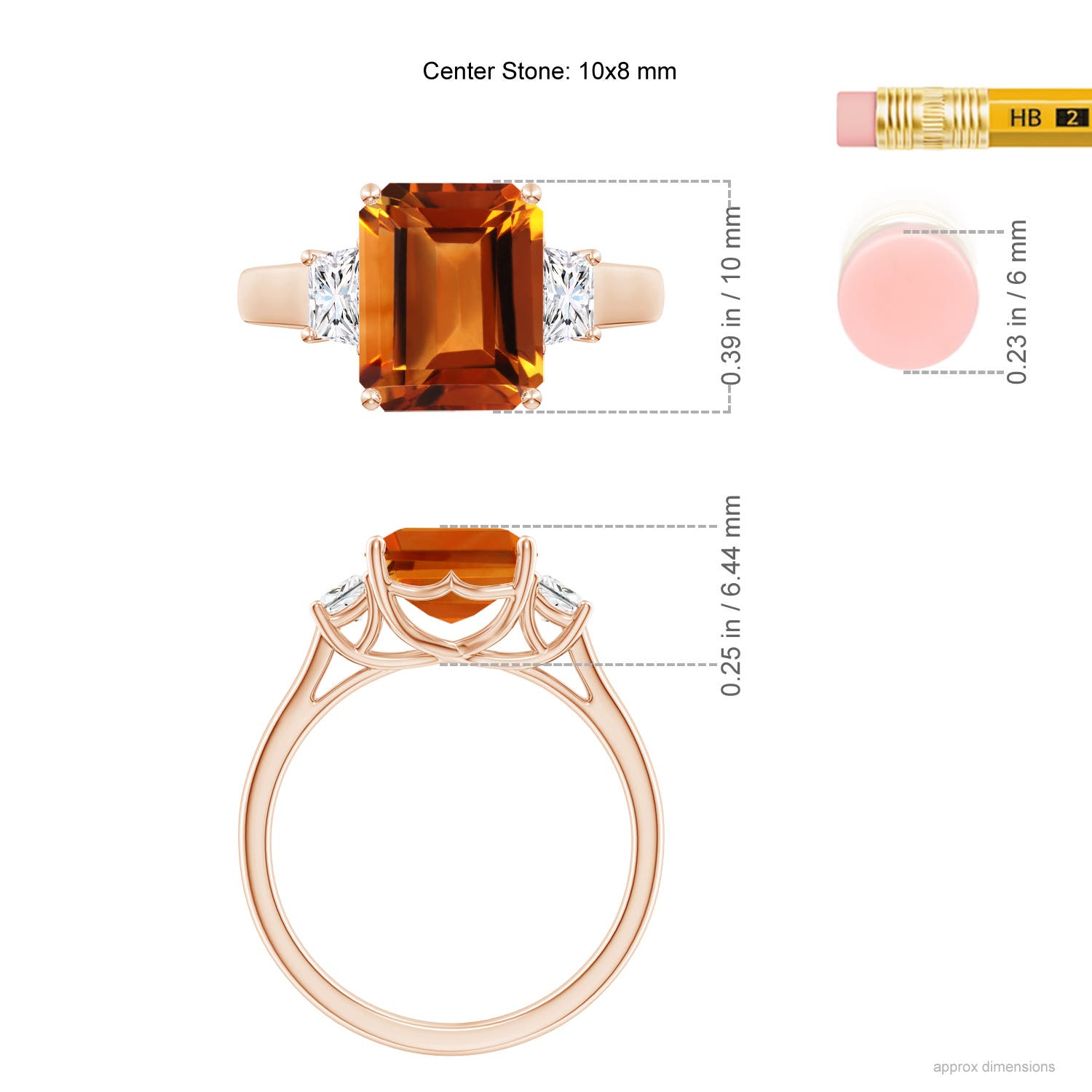 AAAA - Citrine / 3.42 CT / 14 KT Rose Gold