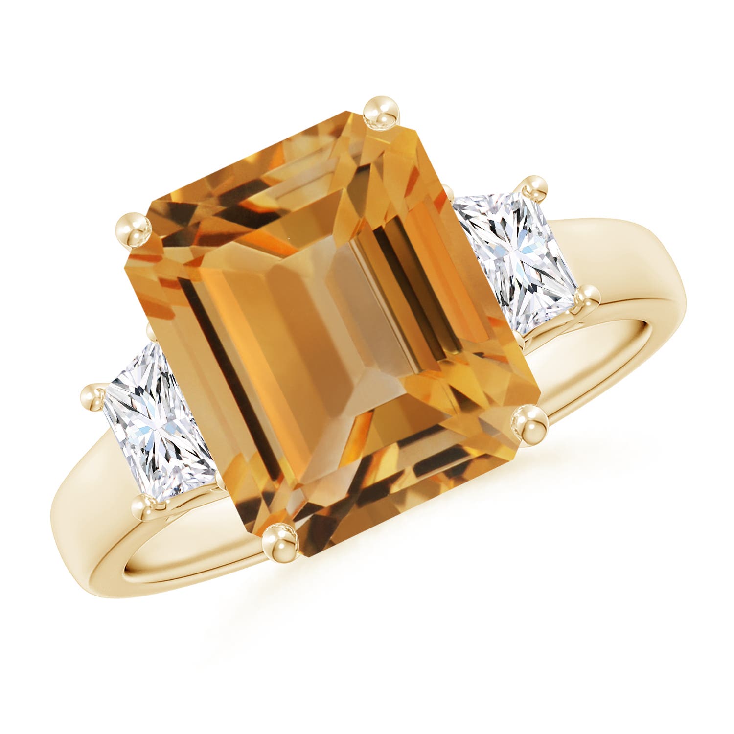 A - Citrine / 4.52 CT / 14 KT Yellow Gold