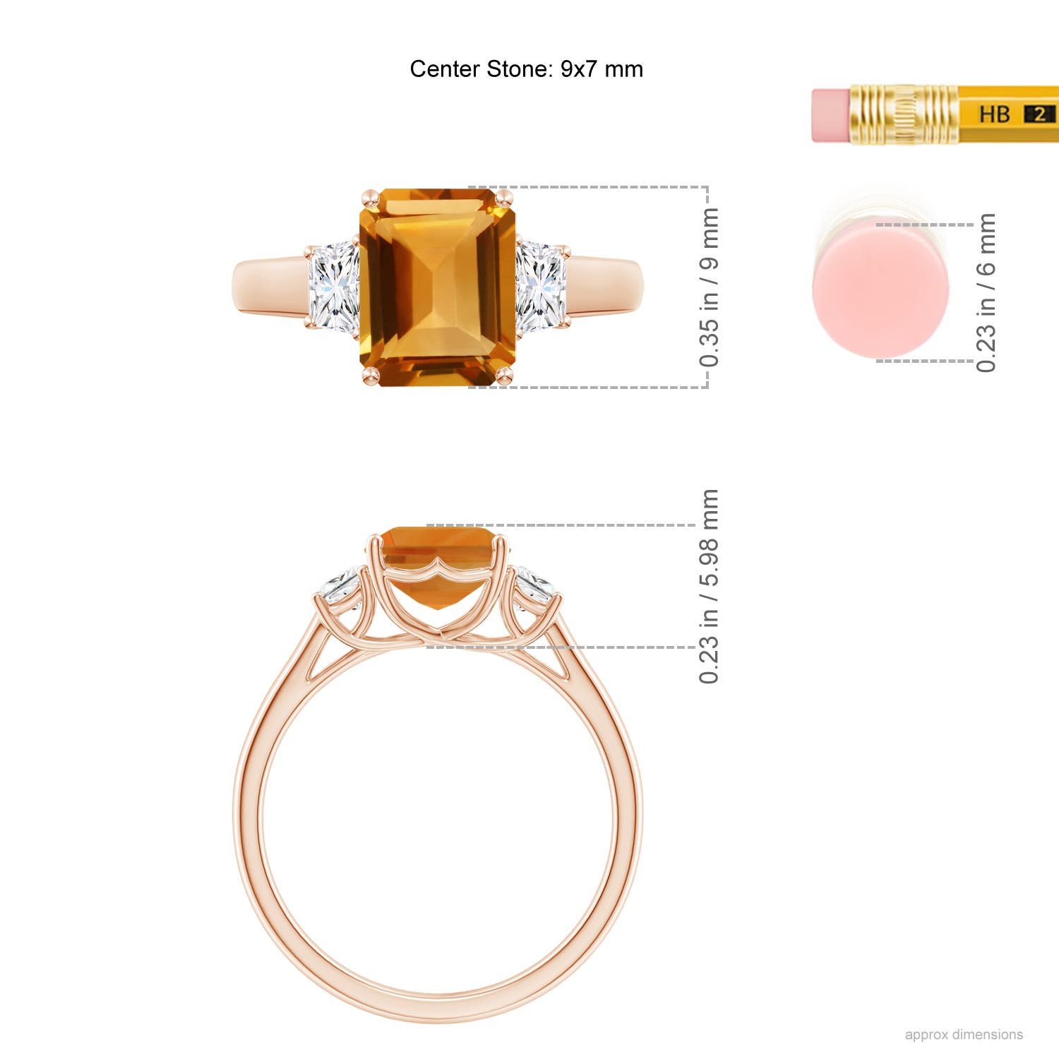 AA - Citrine / 2.42 CT / 14 KT Rose Gold