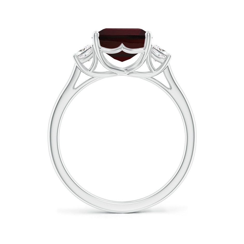 10x8mm A Three Stone Emerald-Cut Garnet and Diamond Ring in P950 Platinum side 199