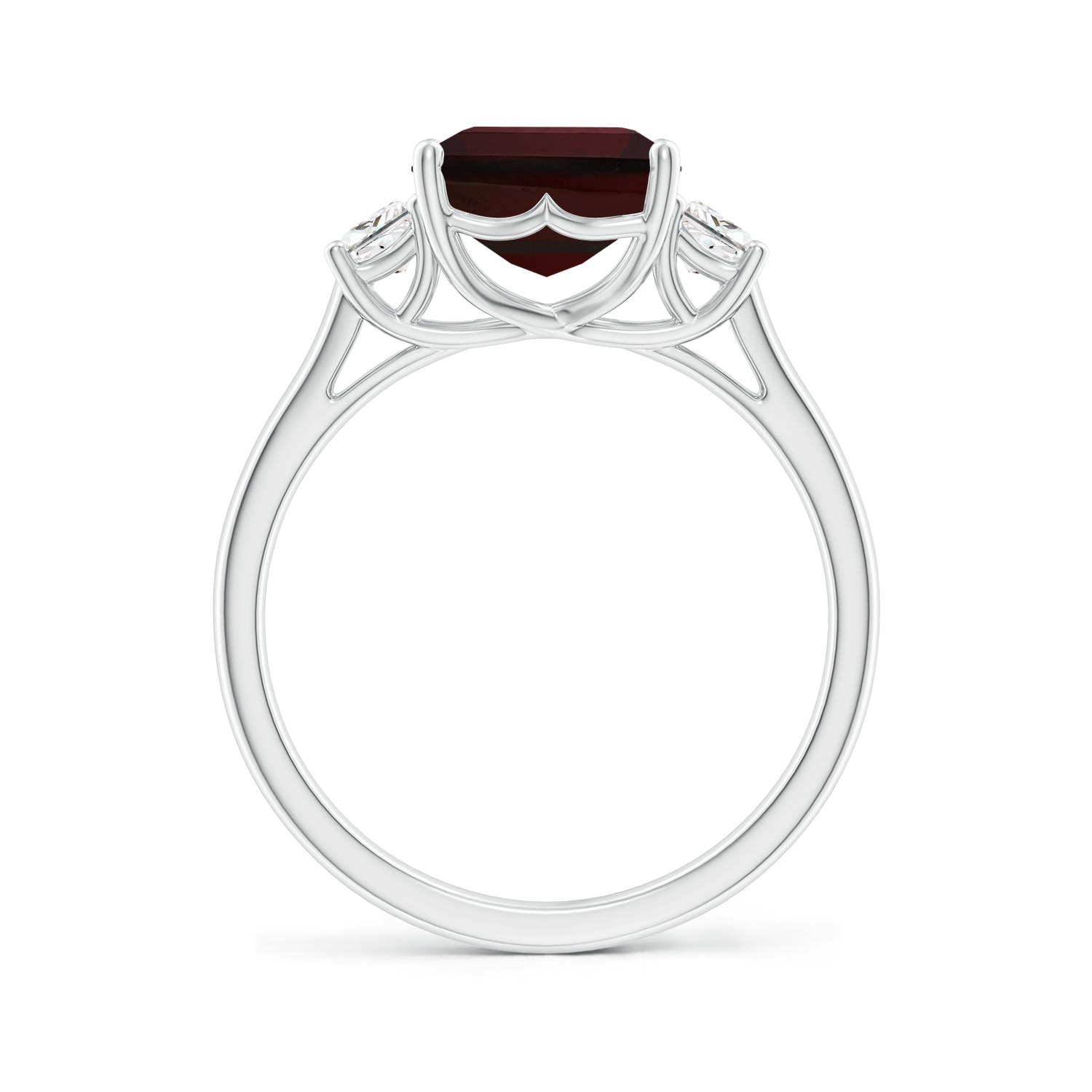 A - Garnet / 4.32 CT / 14 KT White Gold