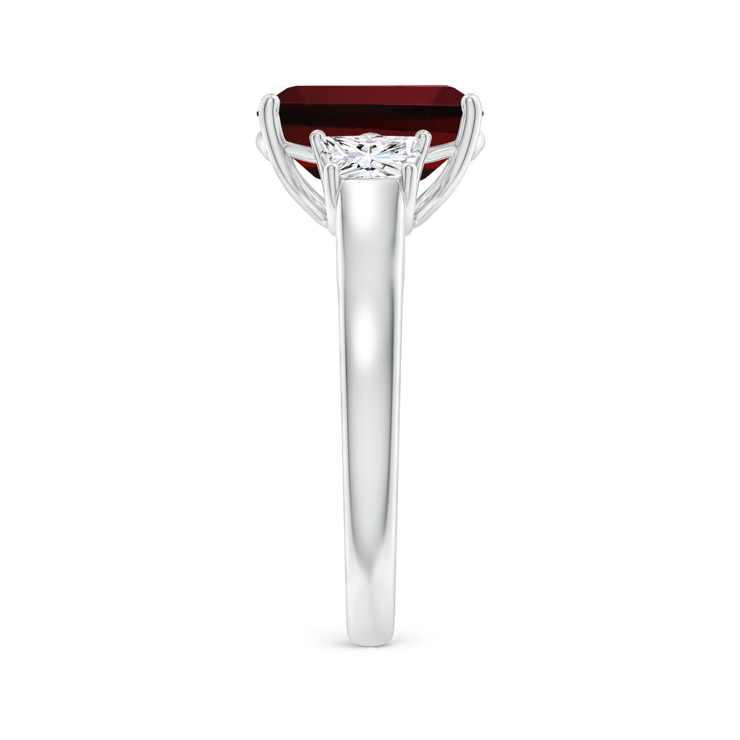 AAAA - Garnet / 4.32 CT / 14 KT White Gold