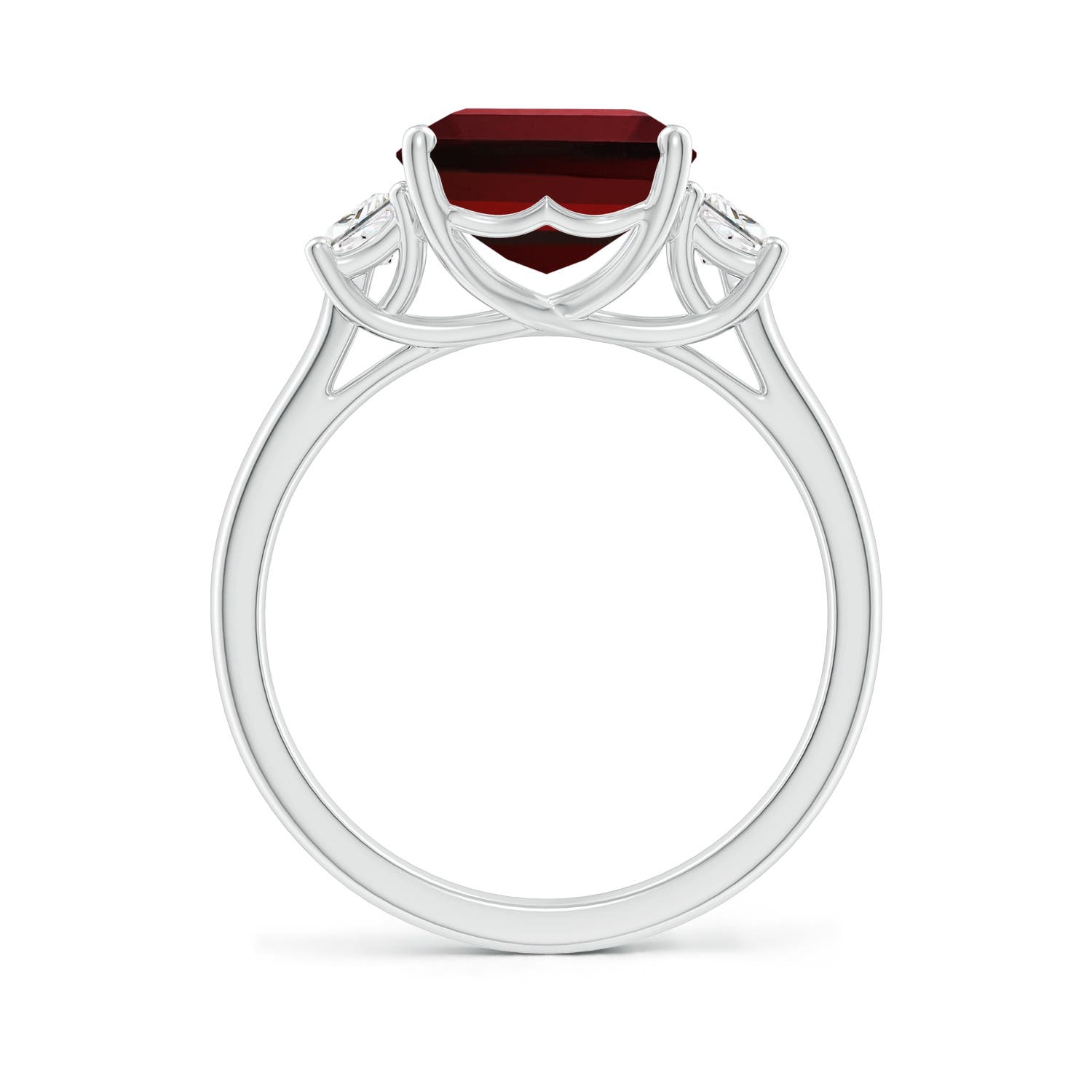 AAAA - Garnet / 5.82 CT / 14 KT White Gold