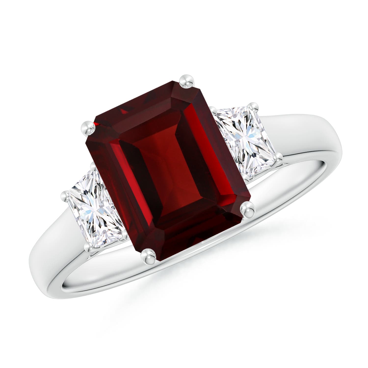 AAA - Garnet / 3.12 CT / 14 KT White Gold