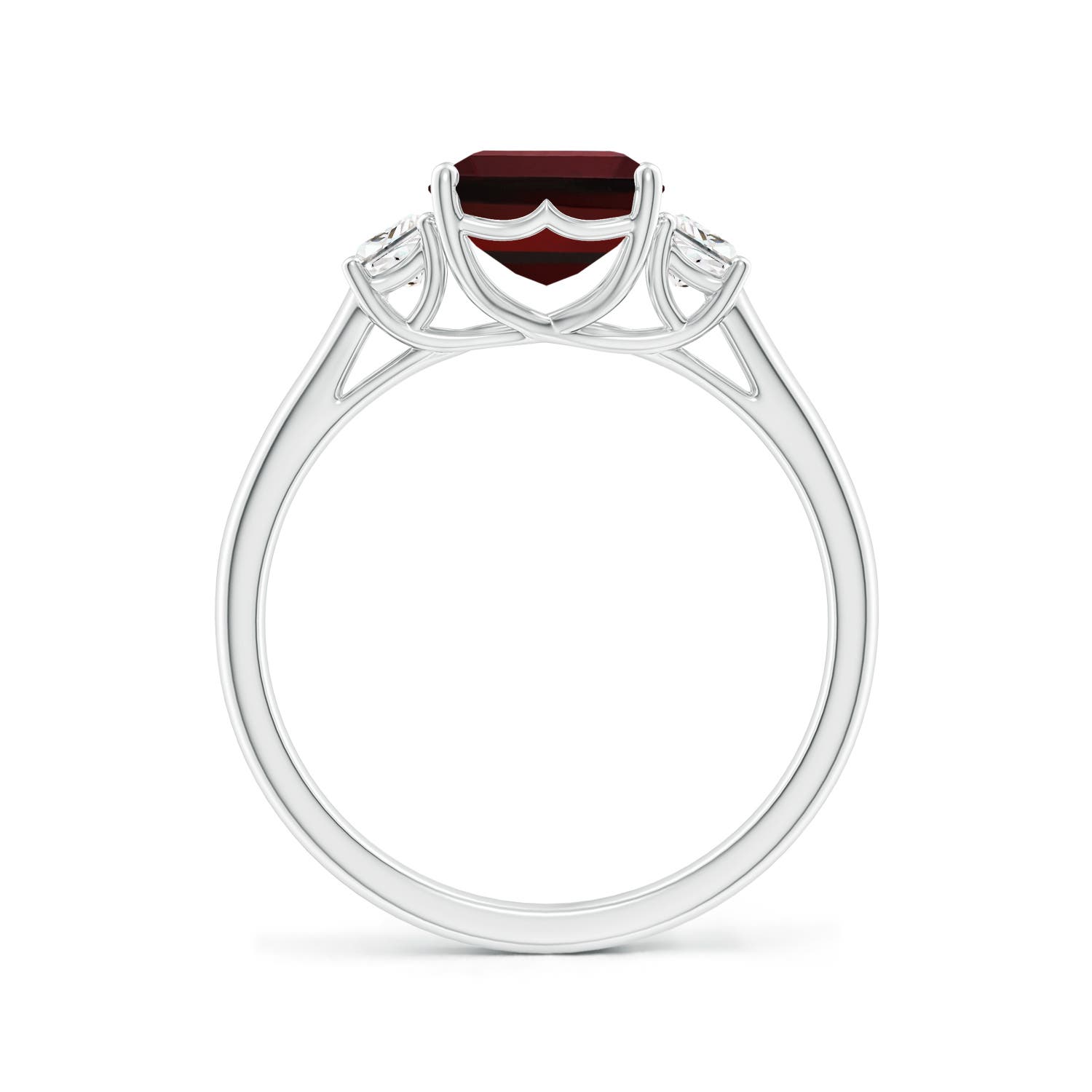 AAA - Garnet / 3.12 CT / 14 KT White Gold