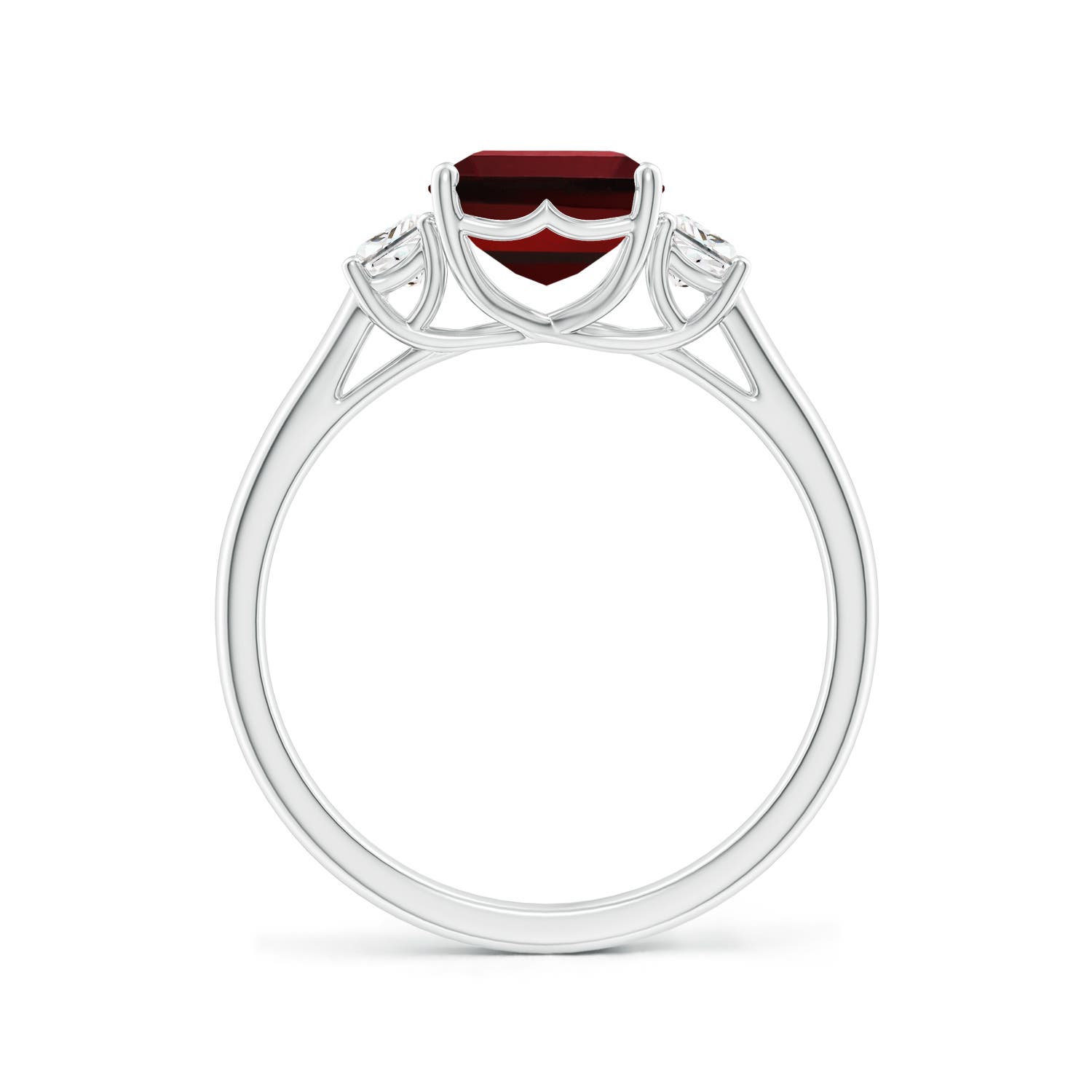 AAAA - Garnet / 3.12 CT / 14 KT White Gold