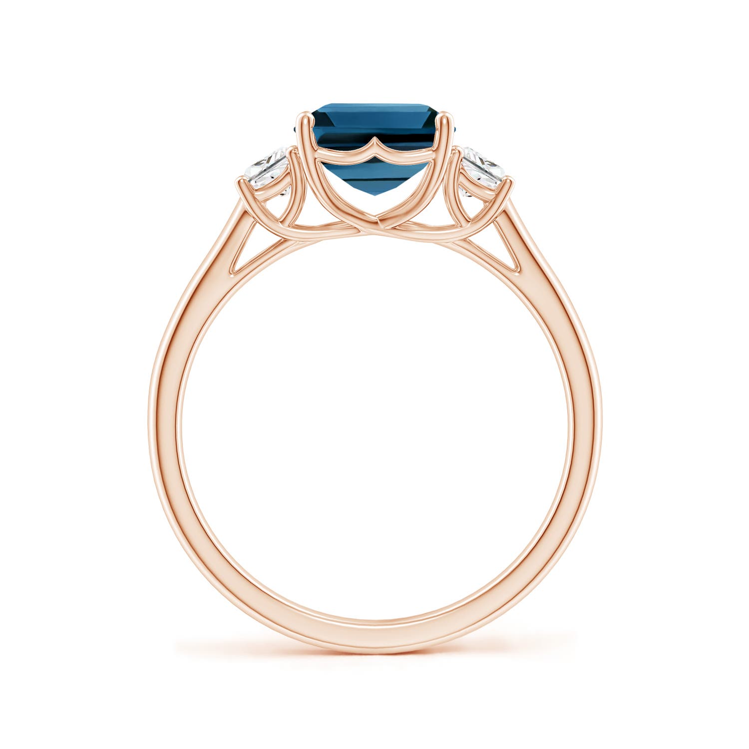 AAA - London Blue Topaz / 3.07 CT / 14 KT Rose Gold