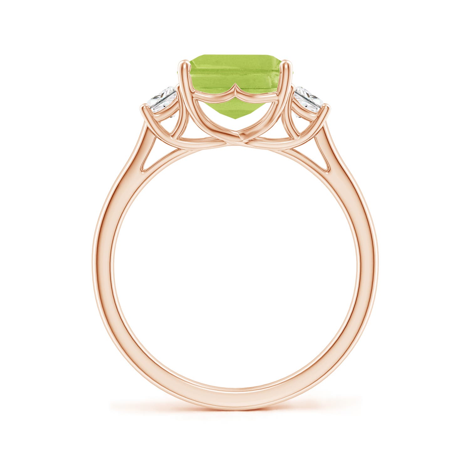 AA - Peridot / 3.62 CT / 14 KT Rose Gold