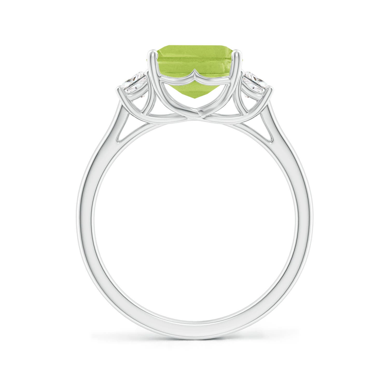 AA - Peridot / 3.62 CT / 14 KT White Gold