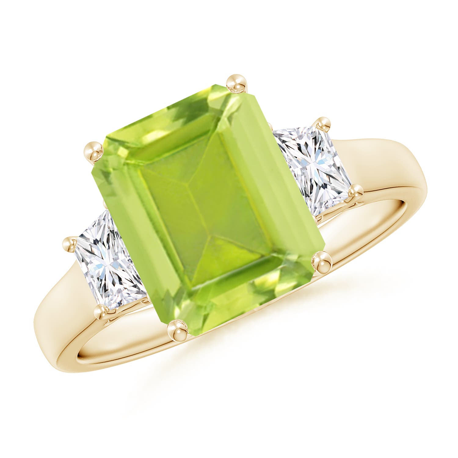 AA - Peridot / 3.62 CT / 14 KT Yellow Gold