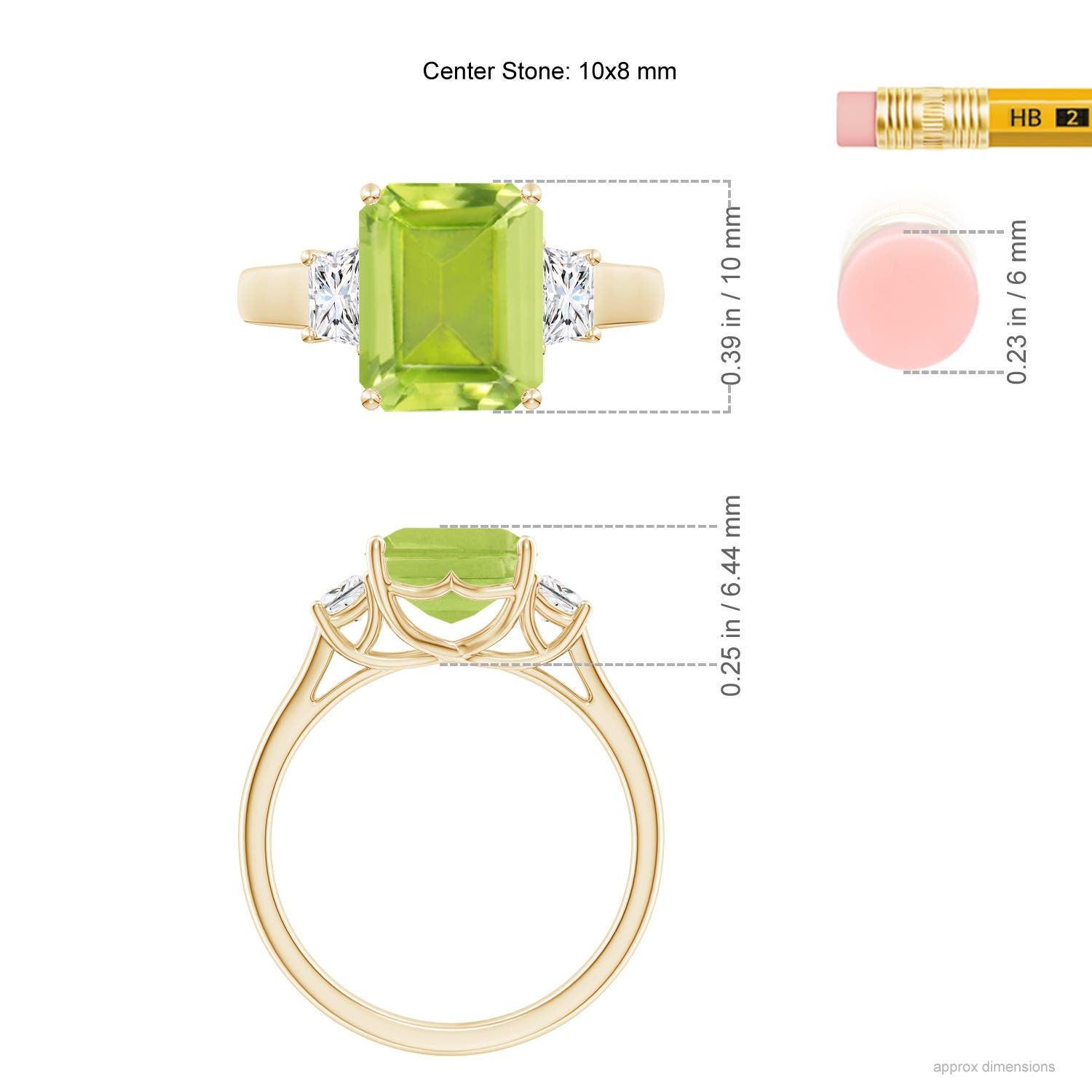 AA - Peridot / 3.62 CT / 14 KT Yellow Gold