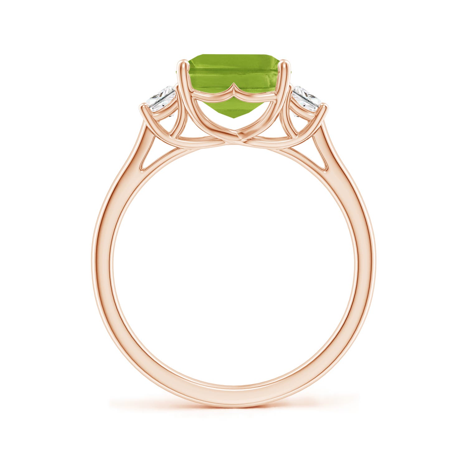 AAA - Peridot / 3.62 CT / 14 KT Rose Gold