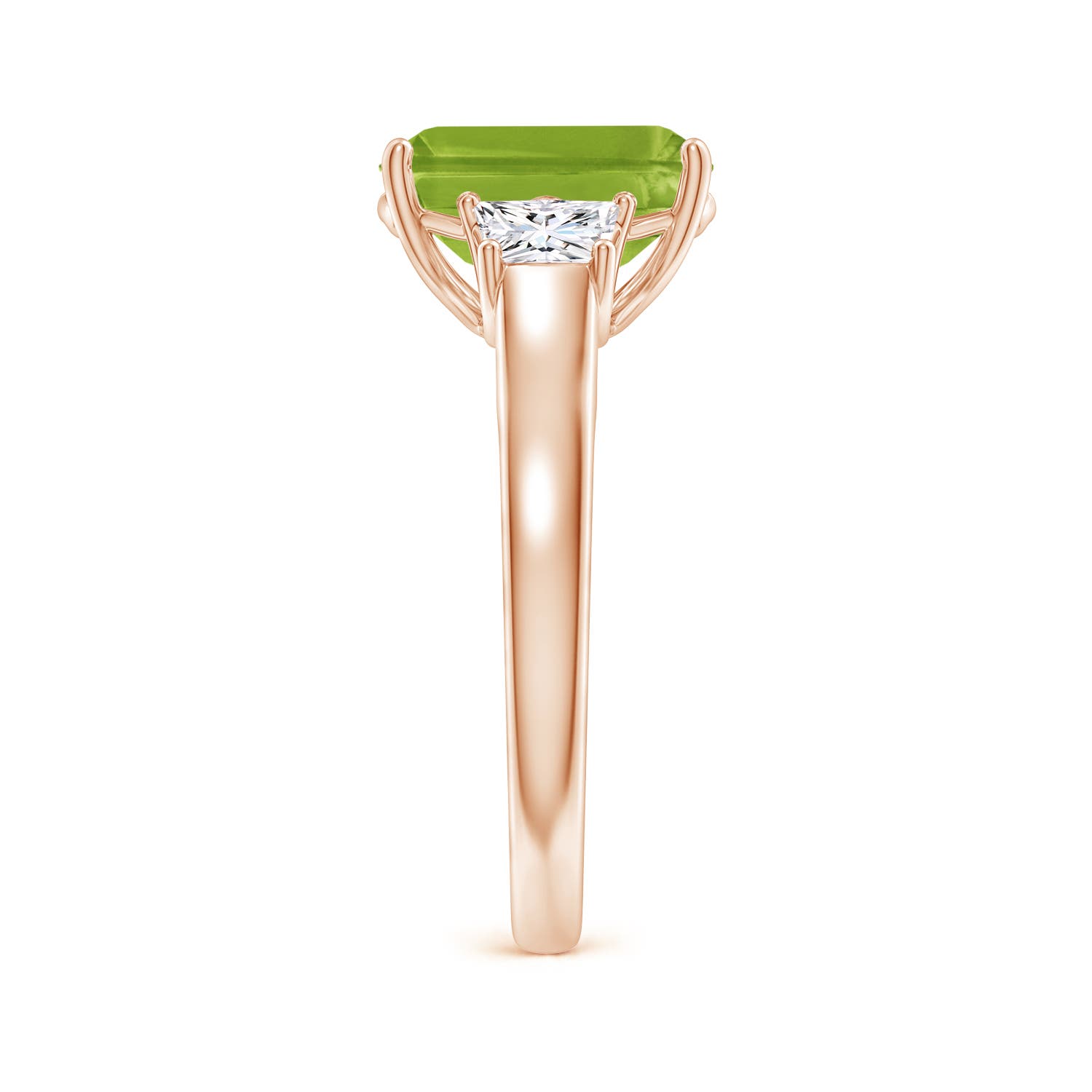 AAA - Peridot / 3.62 CT / 14 KT Rose Gold