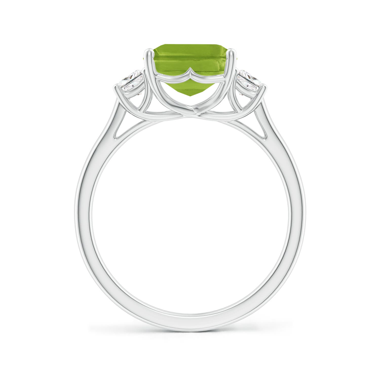 AAA - Peridot / 3.62 CT / 14 KT White Gold