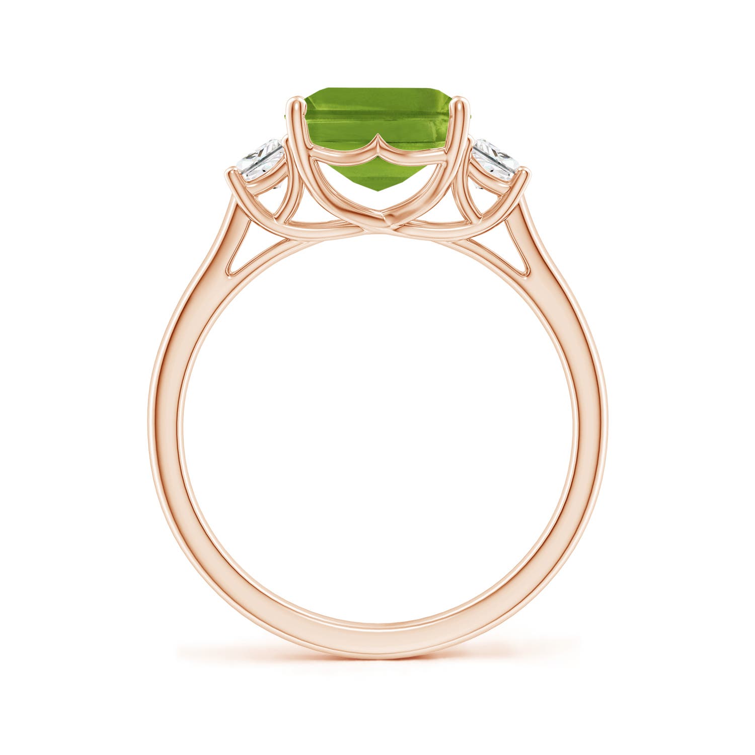 AAAA - Peridot / 3.62 CT / 14 KT Rose Gold