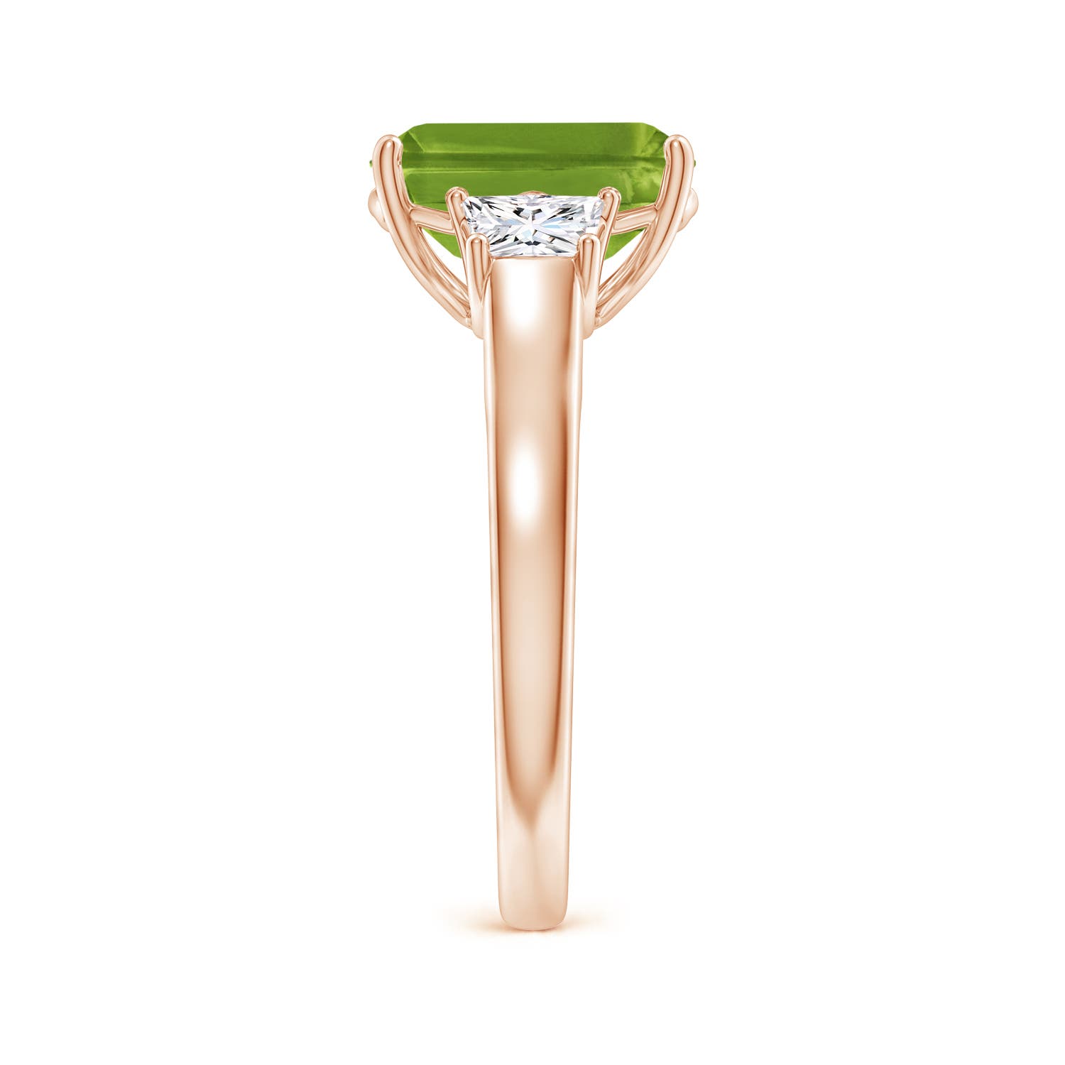 AAAA - Peridot / 3.62 CT / 14 KT Rose Gold