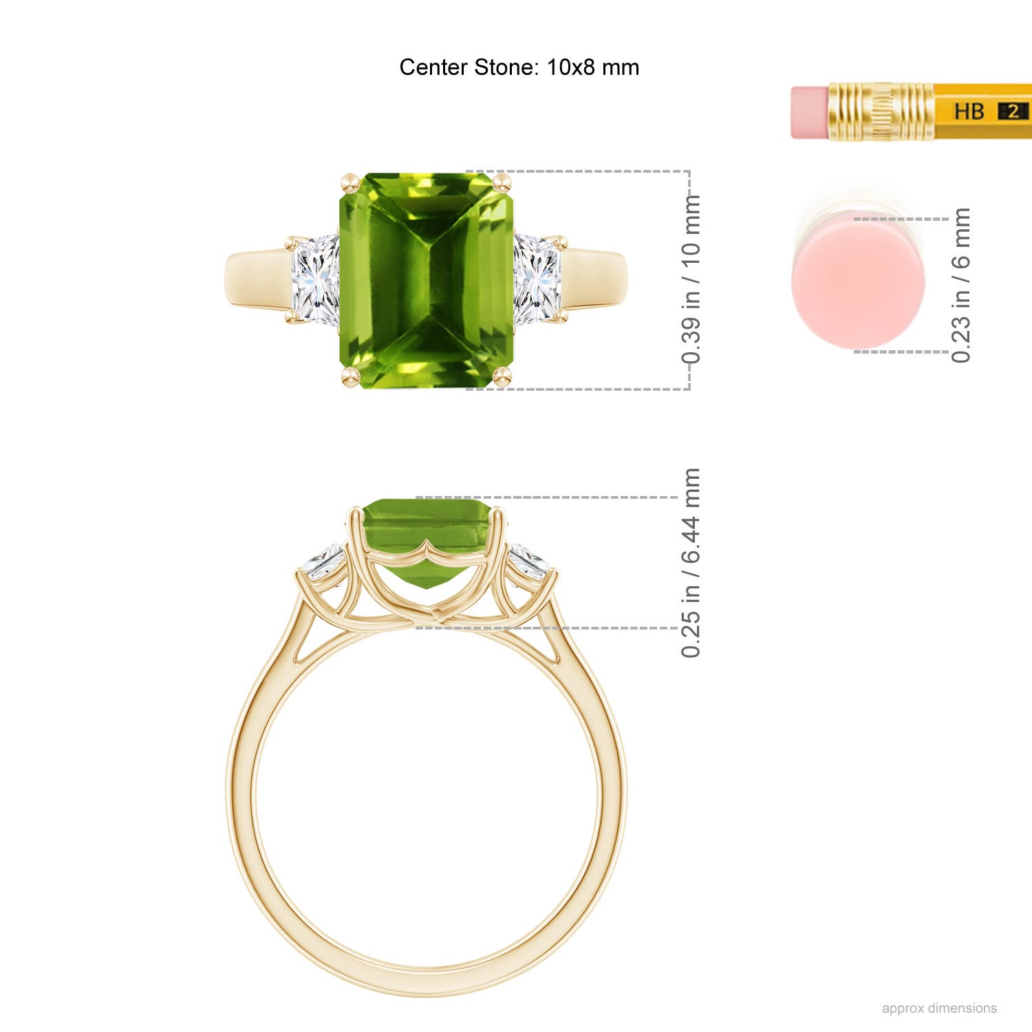 AAAA - Peridot / 3.62 CT / 14 KT Yellow Gold