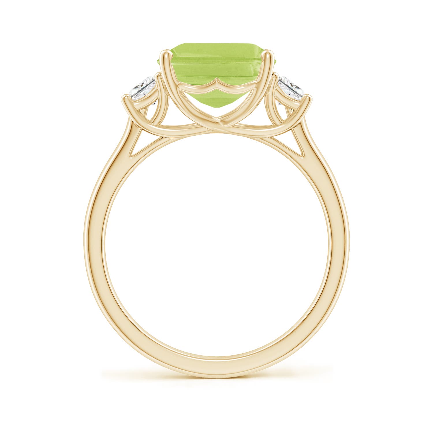 A - Peridot / 4.12 CT / 14 KT Yellow Gold