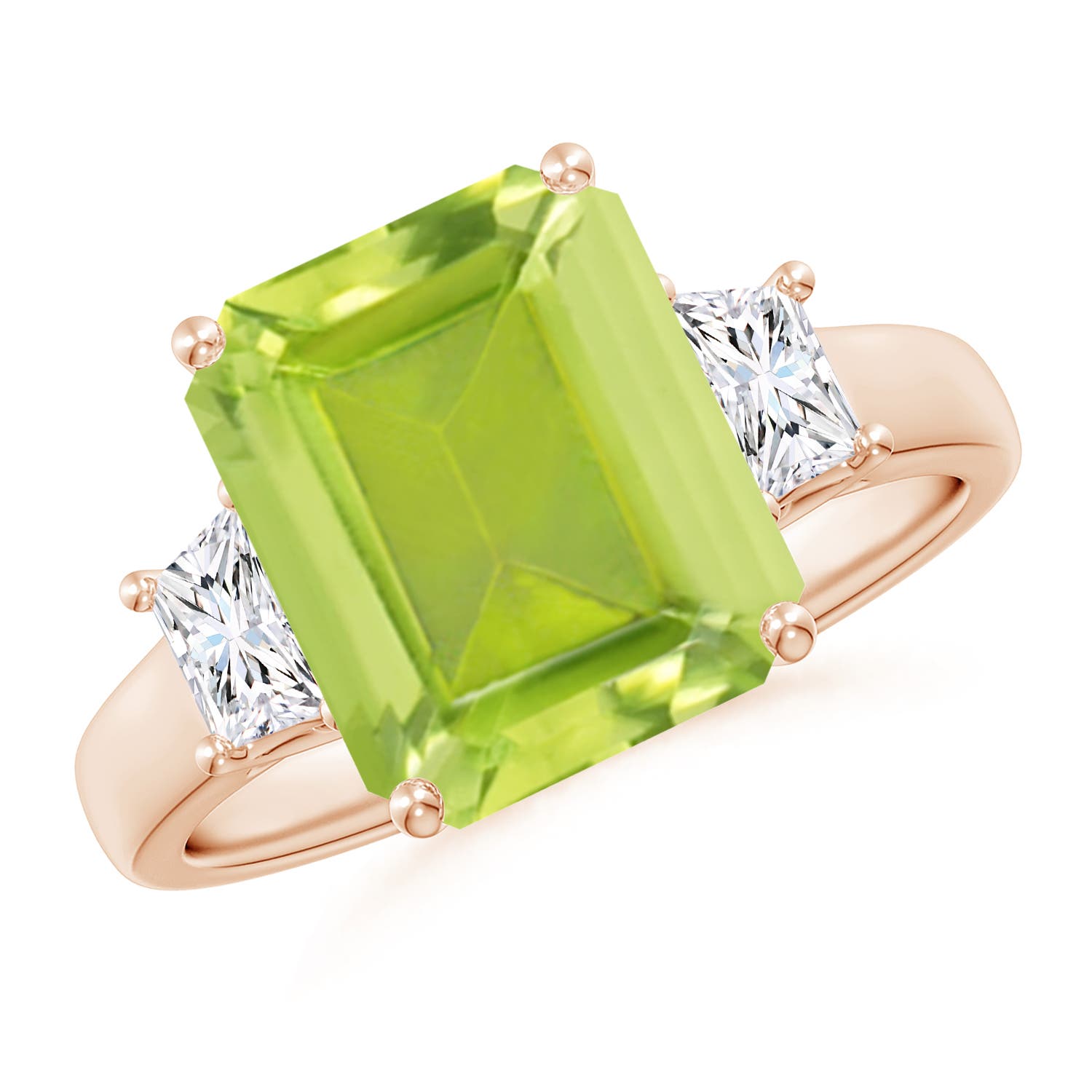 AA - Peridot / 4.12 CT / 14 KT Rose Gold