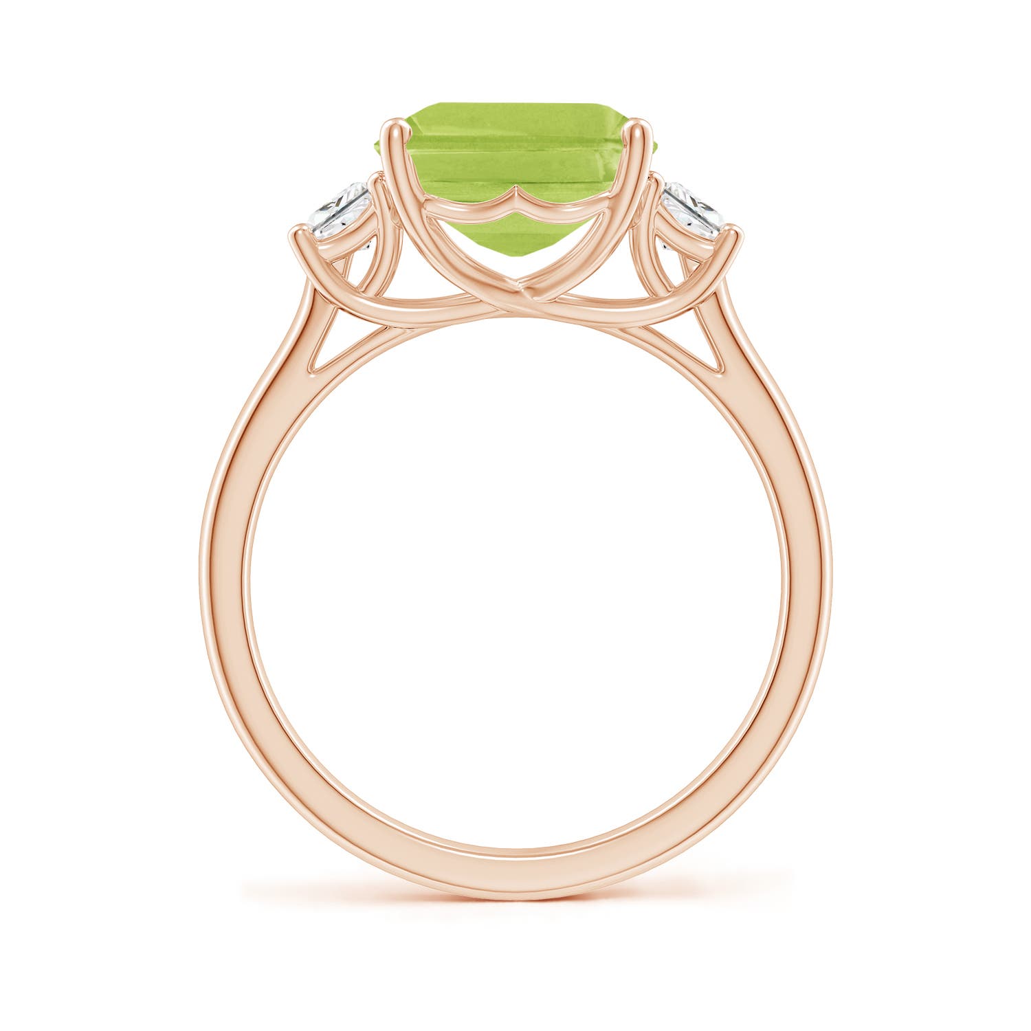 AA - Peridot / 4.12 CT / 14 KT Rose Gold