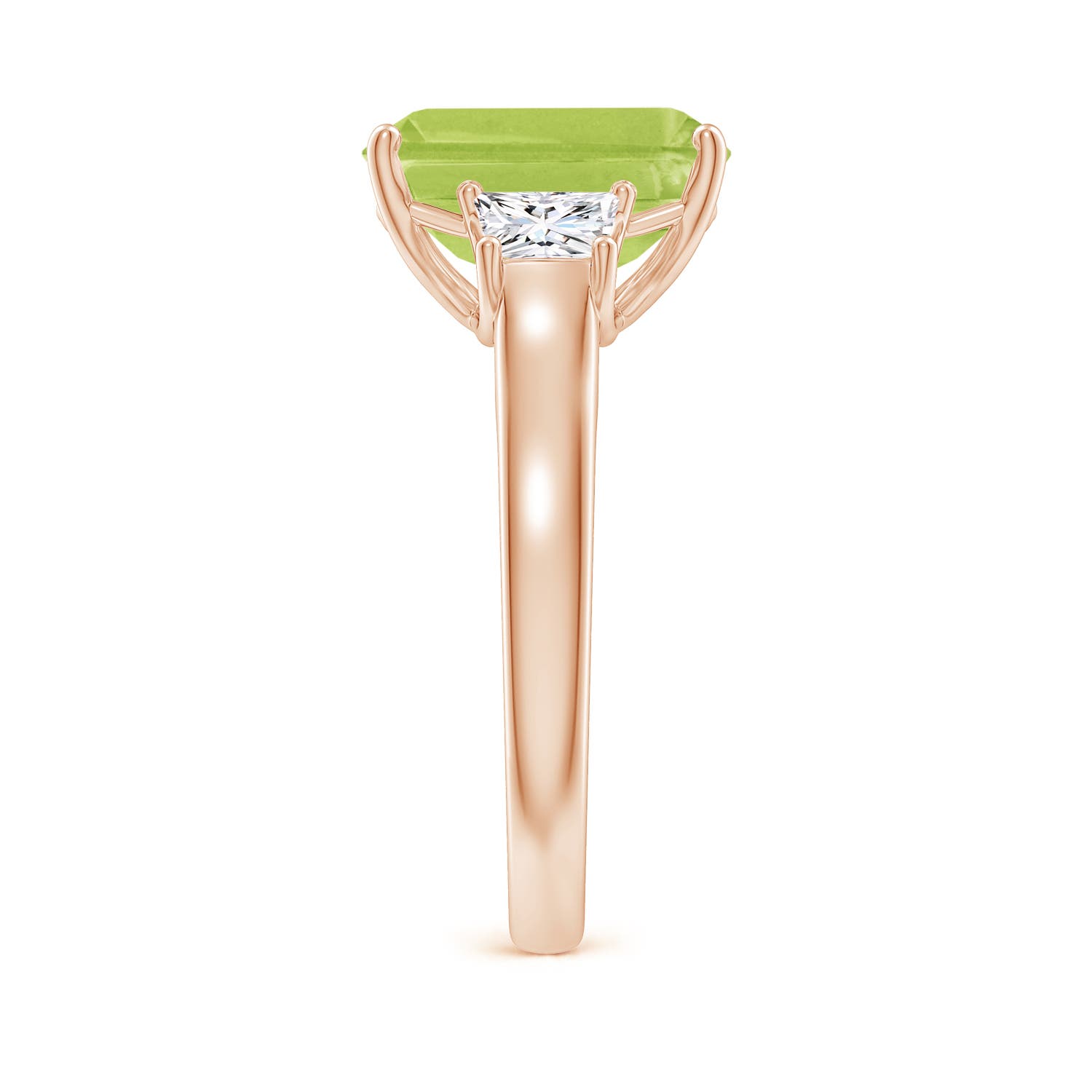 AA - Peridot / 4.12 CT / 14 KT Rose Gold