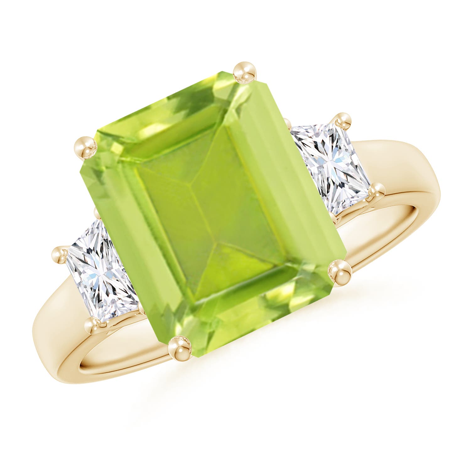 AA - Peridot / 4.12 CT / 14 KT Yellow Gold