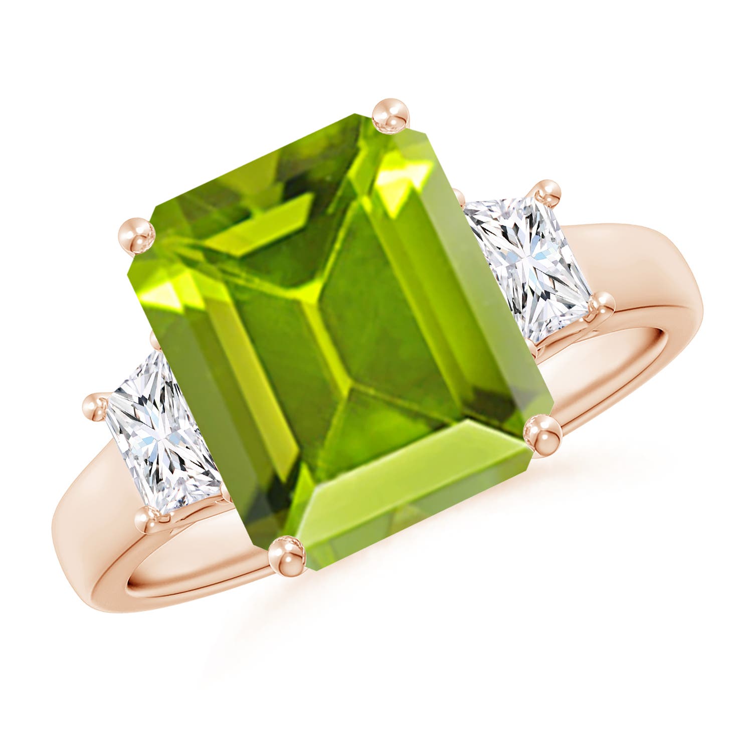 AAA - Peridot / 4.12 CT / 14 KT Rose Gold