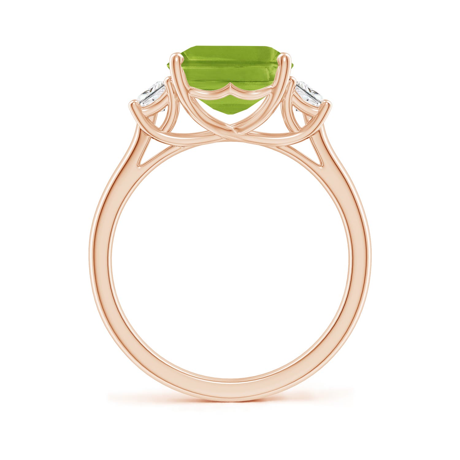 AAA - Peridot / 4.12 CT / 14 KT Rose Gold