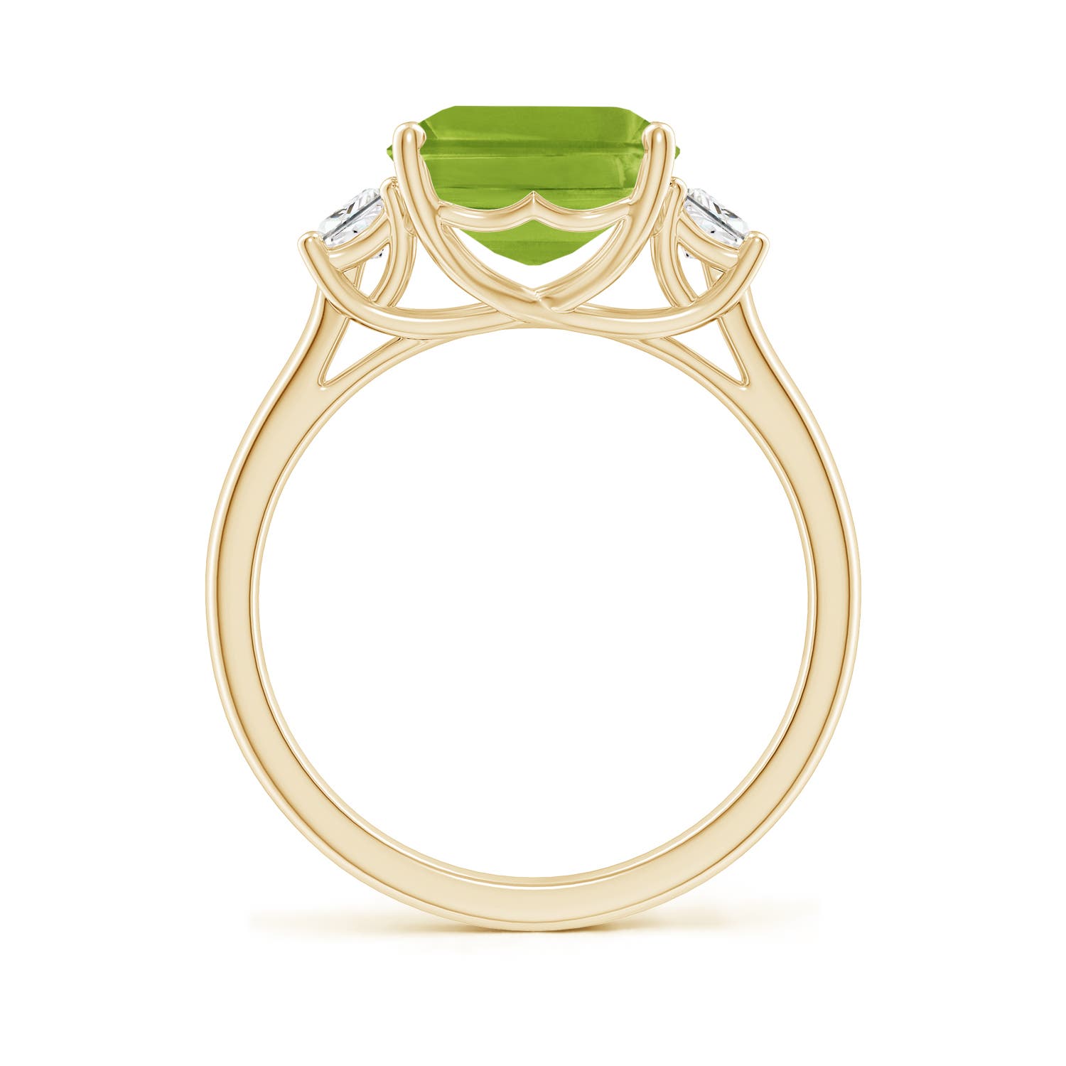 AAA - Peridot / 4.12 CT / 14 KT Yellow Gold