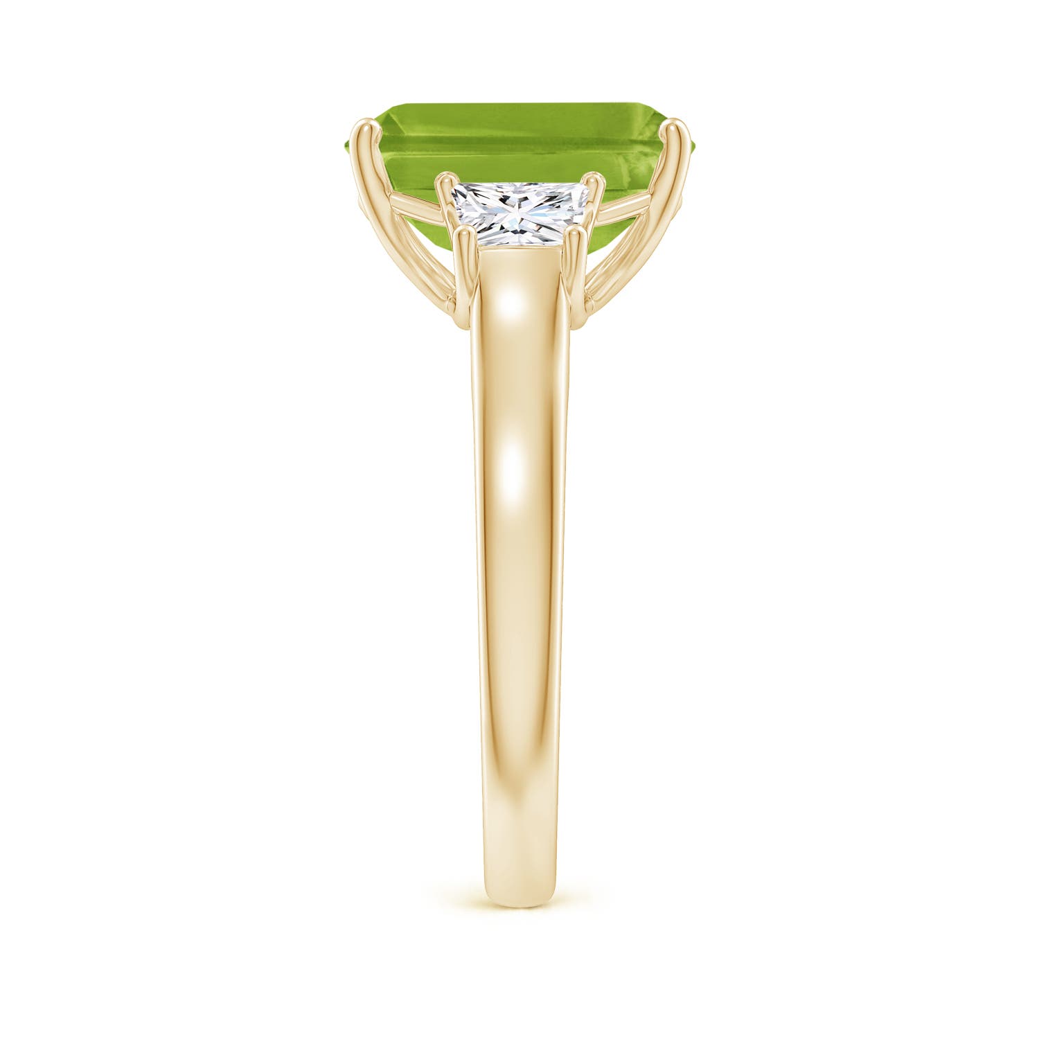 AAA - Peridot / 4.12 CT / 14 KT Yellow Gold