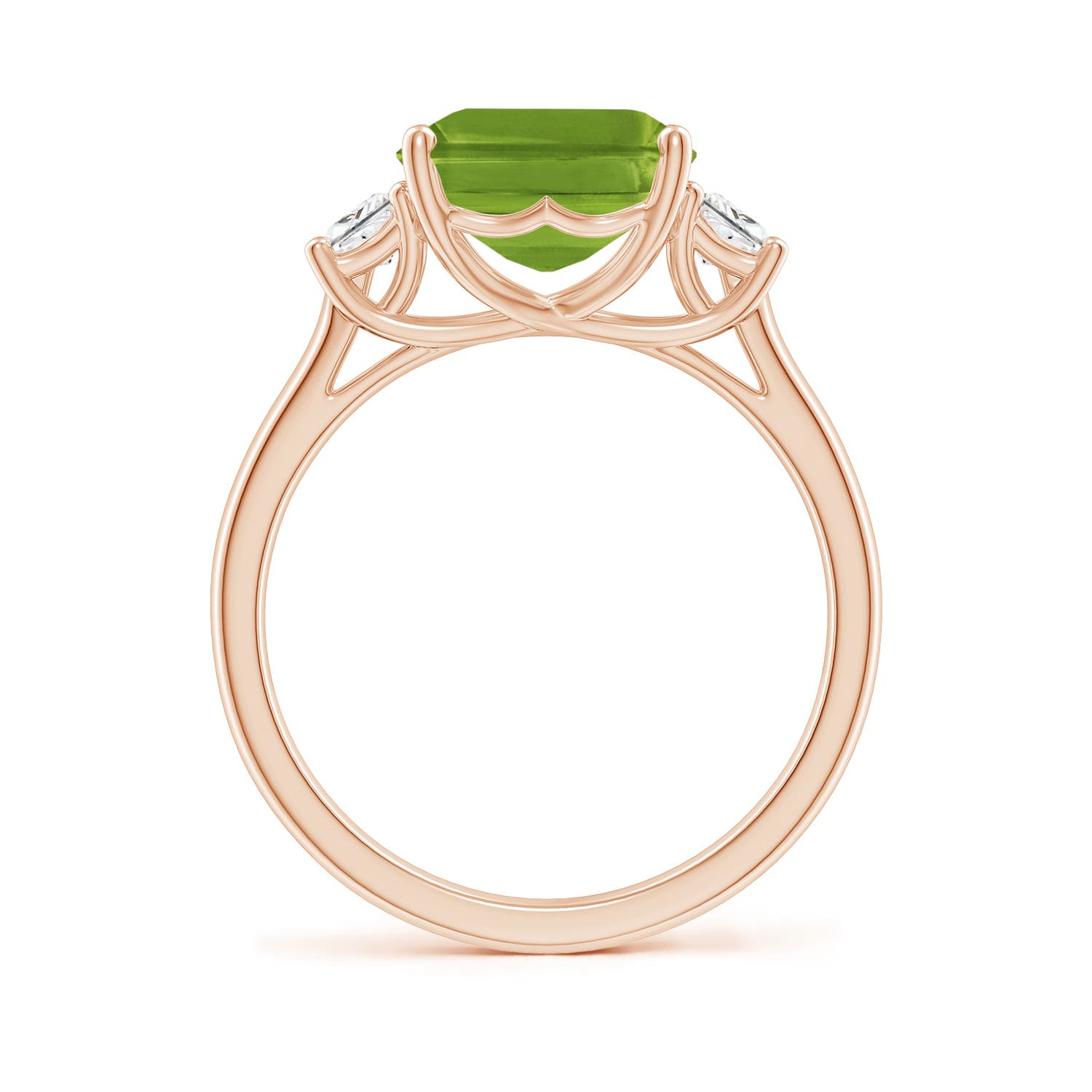 AAAA - Peridot / 4.12 CT / 14 KT Rose Gold