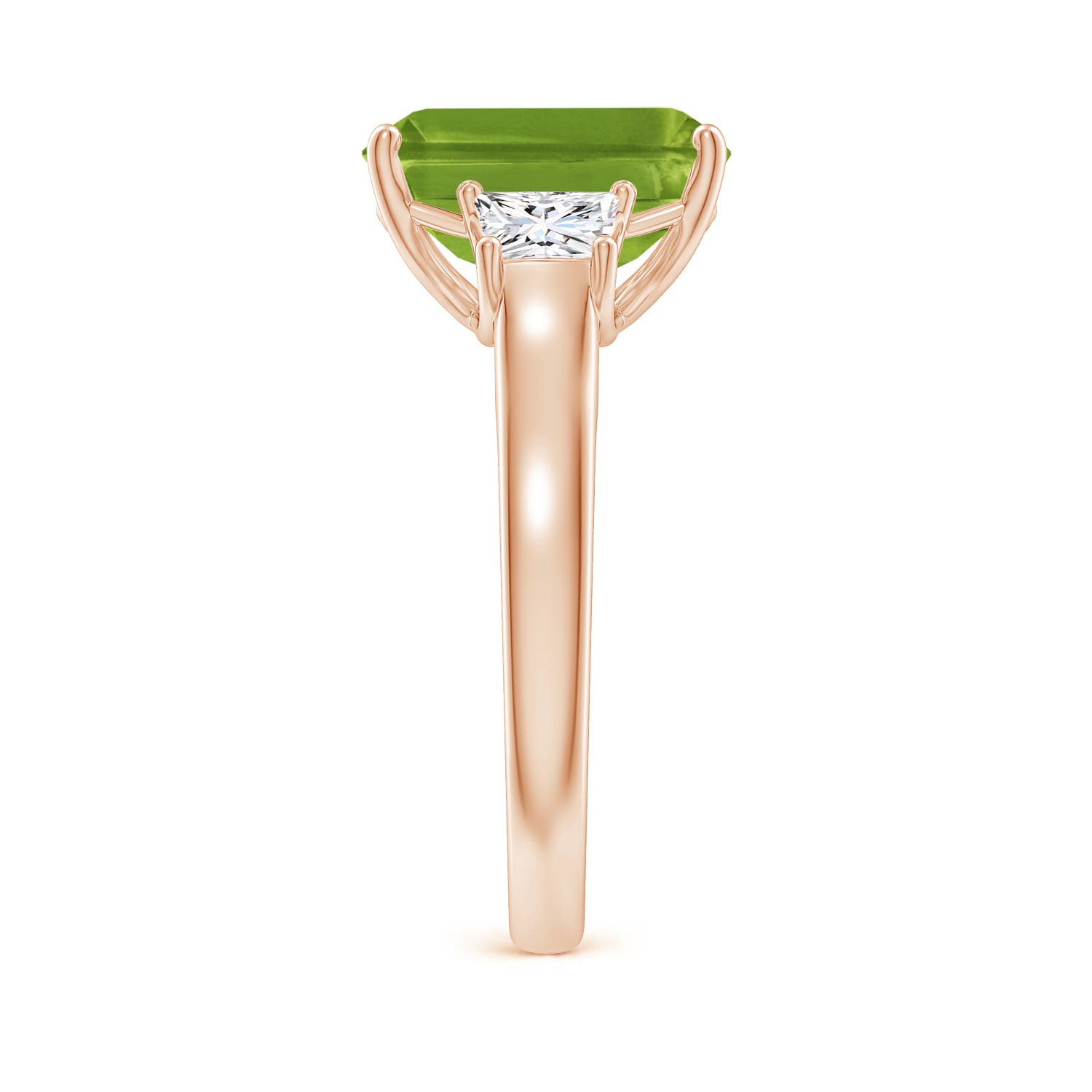 AAAA - Peridot / 4.12 CT / 14 KT Rose Gold