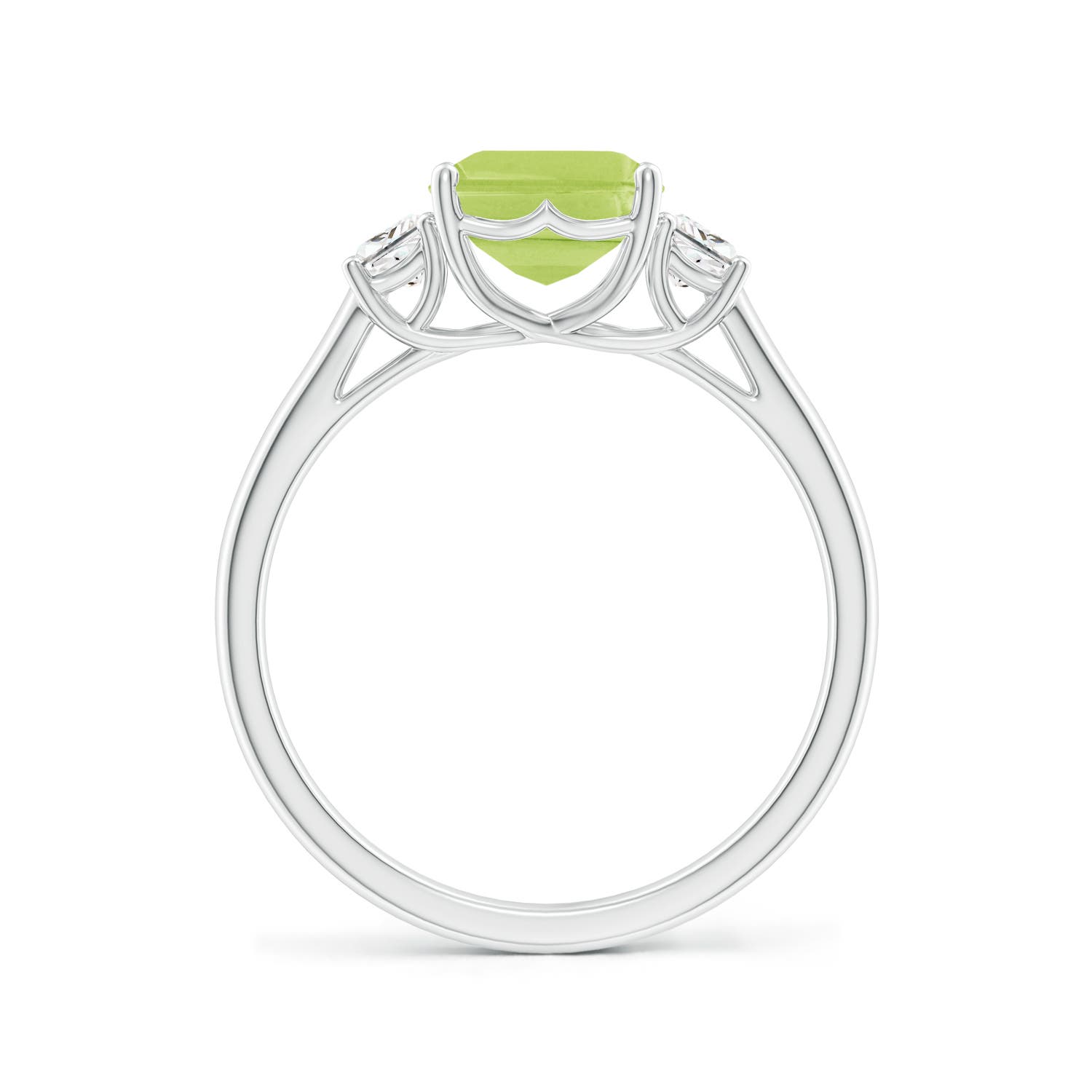 A - Peridot / 2.67 CT / 14 KT White Gold