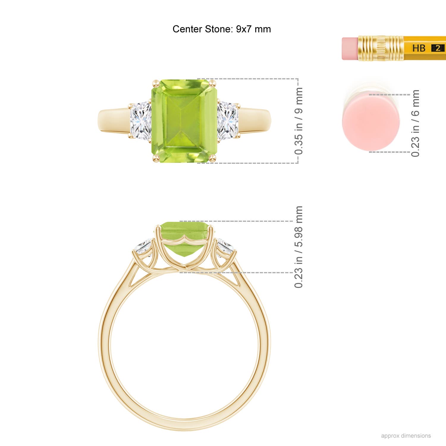 AA - Peridot / 2.67 CT / 14 KT Yellow Gold