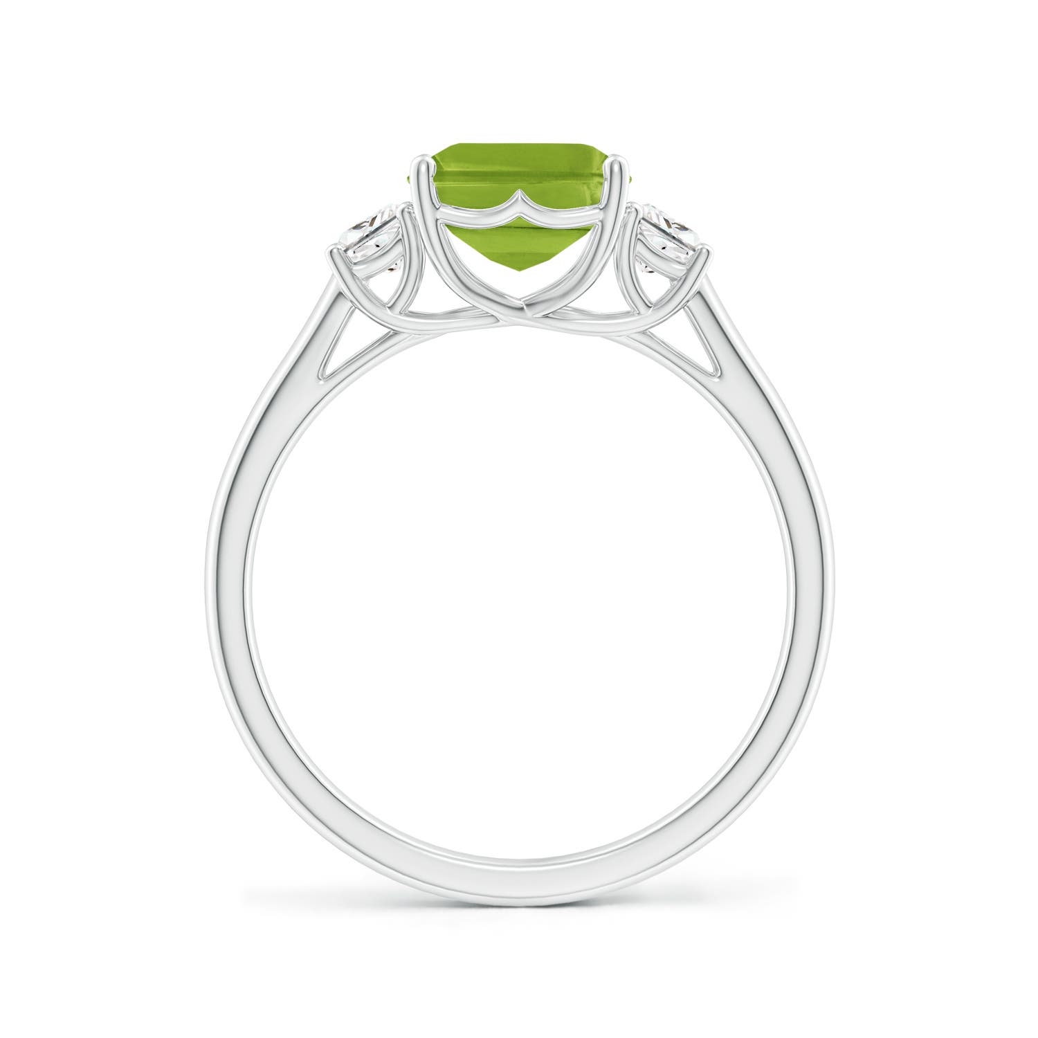 AAA - Peridot / 2.67 CT / 14 KT White Gold