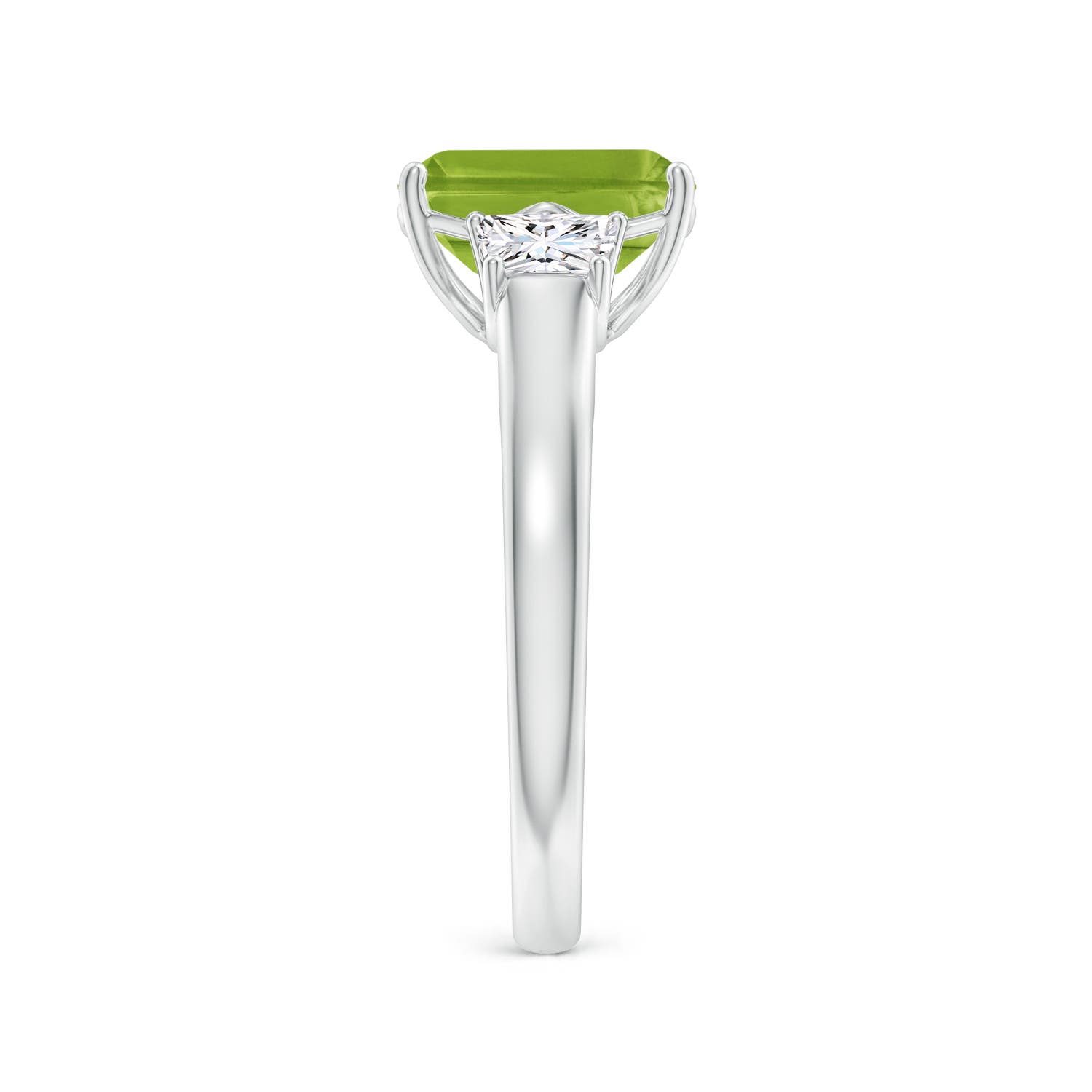 AAA - Peridot / 2.67 CT / 14 KT White Gold