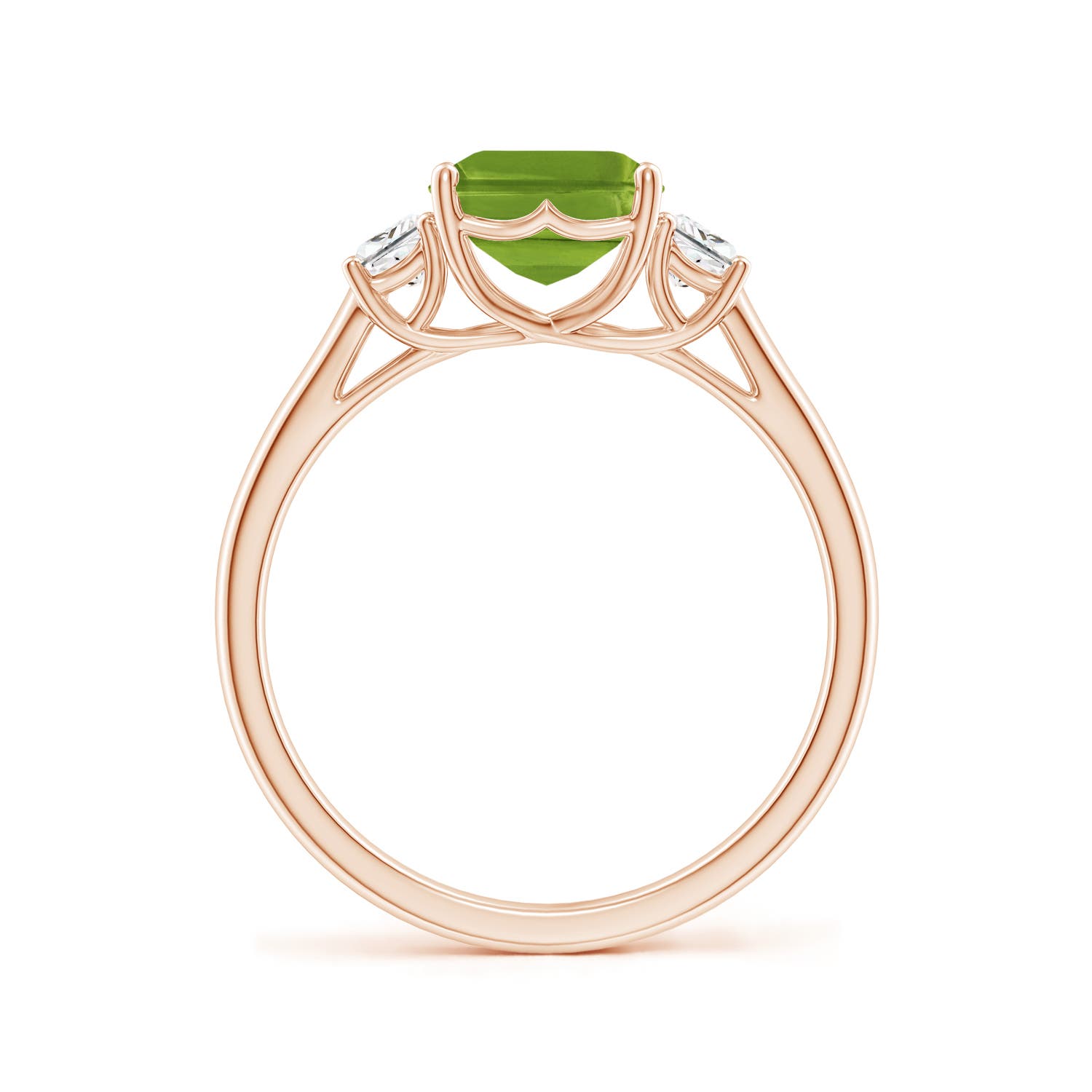 AAAA - Peridot / 2.67 CT / 14 KT Rose Gold