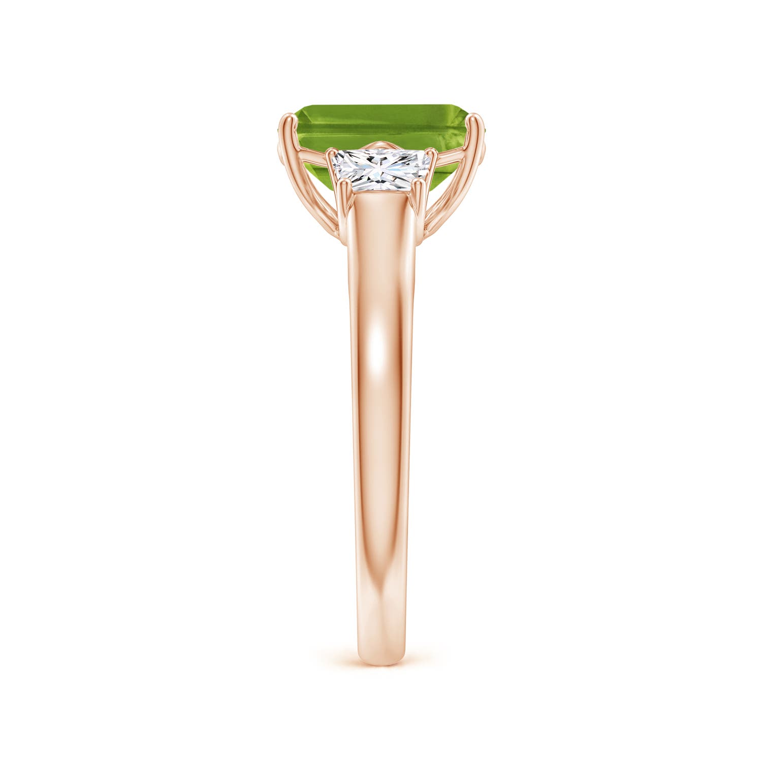 AAAA - Peridot / 2.67 CT / 14 KT Rose Gold